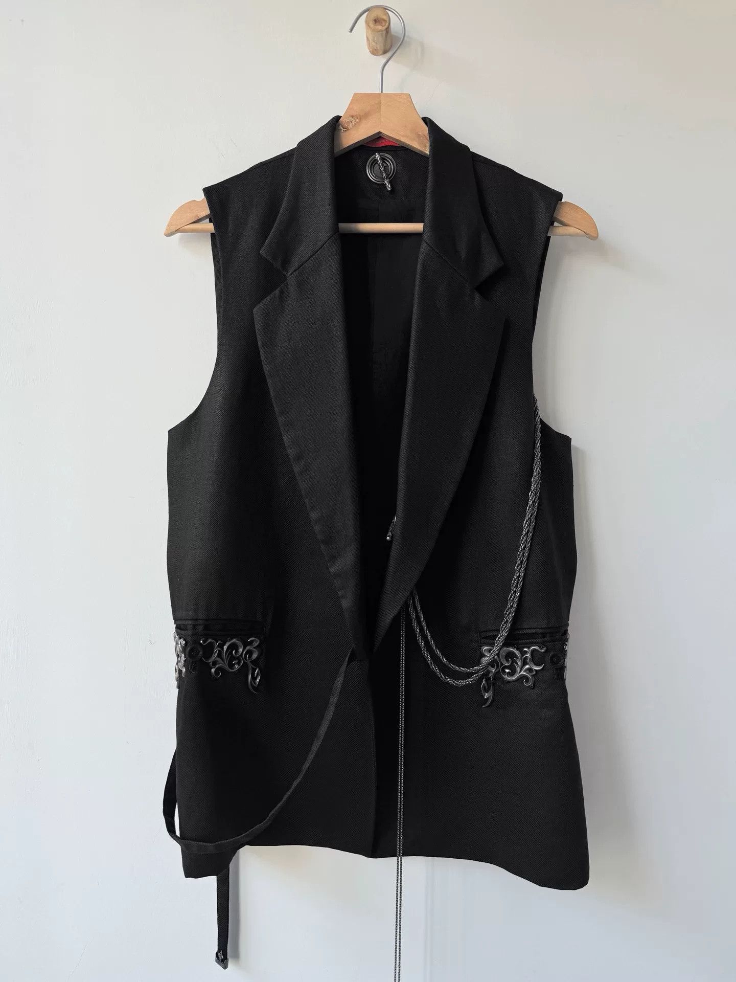 Yohji Yamamoto Black Linen Vest