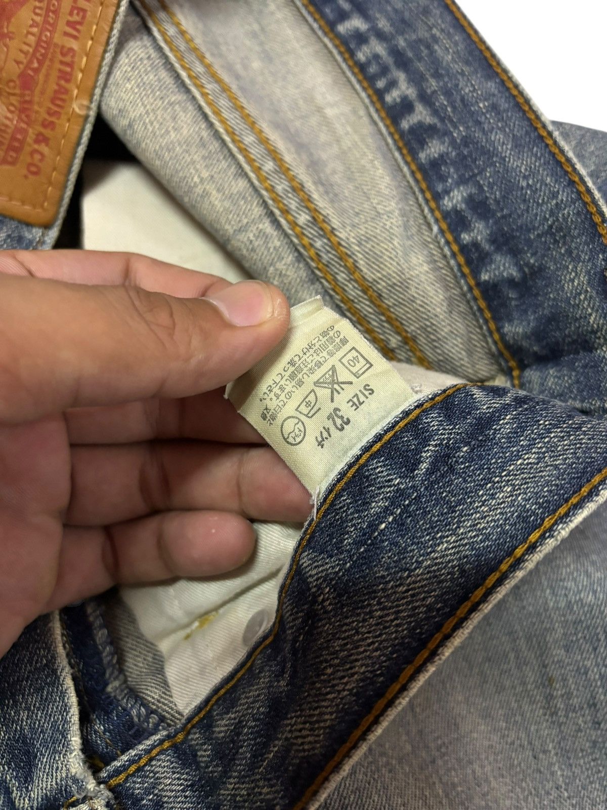 Levi's Vtg 90s Levis 504 Distressed Jeans Size US 31 - 10 Thumbnail