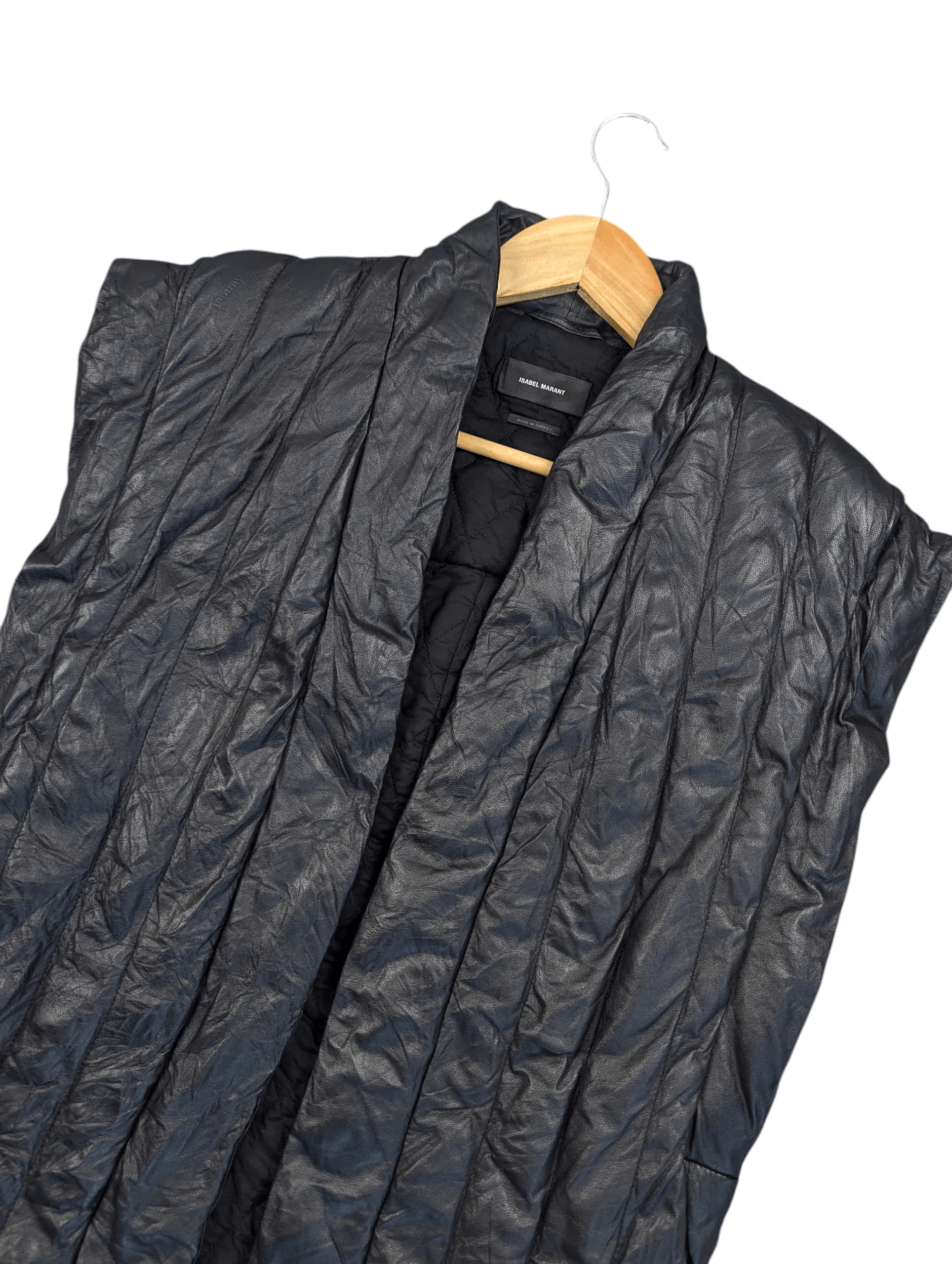 Isabel Marant Isabel Marant Black Leather Vest Jacket Size 36 Size XS / US 0-2 / IT 36-38 - 2 Thumbnail