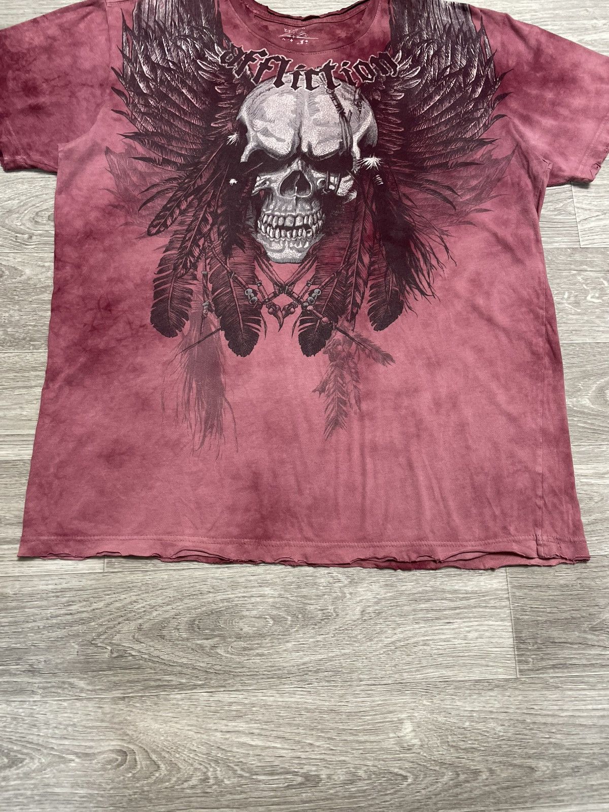 Affliction Vintage Affliction Signature Series Skull T-Shirt USA Tattoo Size US XL / EU 56 / 4 - 4 Thumbnail
