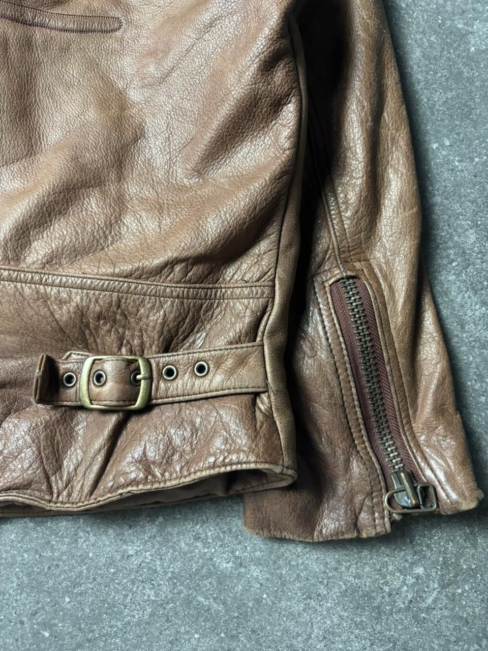 Marithe + Francois Girbaud 1990s Marithe Francois Girbaud Ramones Leather Jacket Size US L / EU 52-54 / 3 - 4 Thumbnail