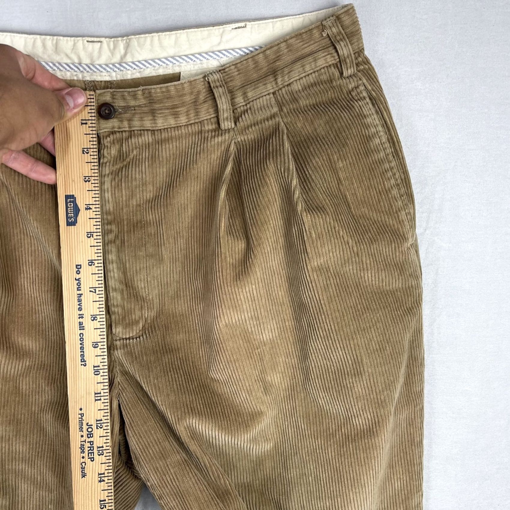 Brooks Brothers Brooks Brothers Pants Mens 40x32 Tan Corduroy Pleated Front Cuffed Trousers Size US 40 / EU 56 - 3 Thumbnail