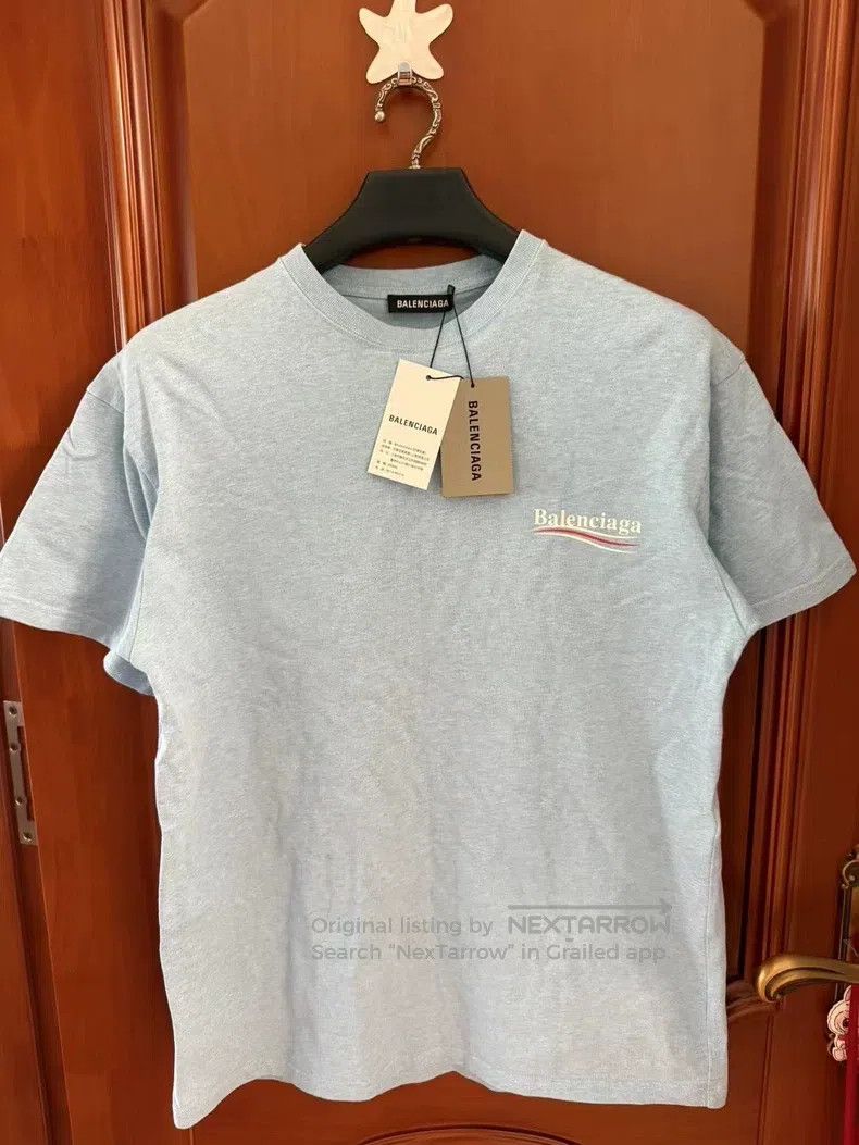 Balenciaga Balenciaga Haze Blue Coca-Cola Short Sleeve T-Shirt XXS Size US XXS / EU 40 - 1 Thumbnail