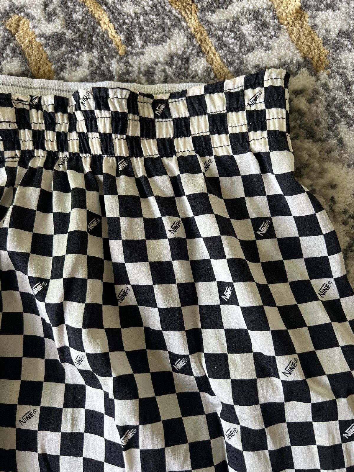 Japanese Brand × Takahiromiyashita The Soloist. Number (N)ine Checkered Silk white black skirt boxer pants Size 32" / US 10 / IT 46 - 11 Thumbnail