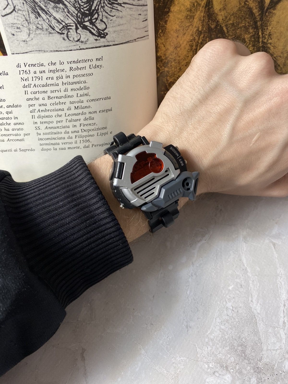 Japanese Brand Vintage Digital Watch. Y2K Techwear. Futuristic Shutter Size ONE SIZE - 7 Thumbnail