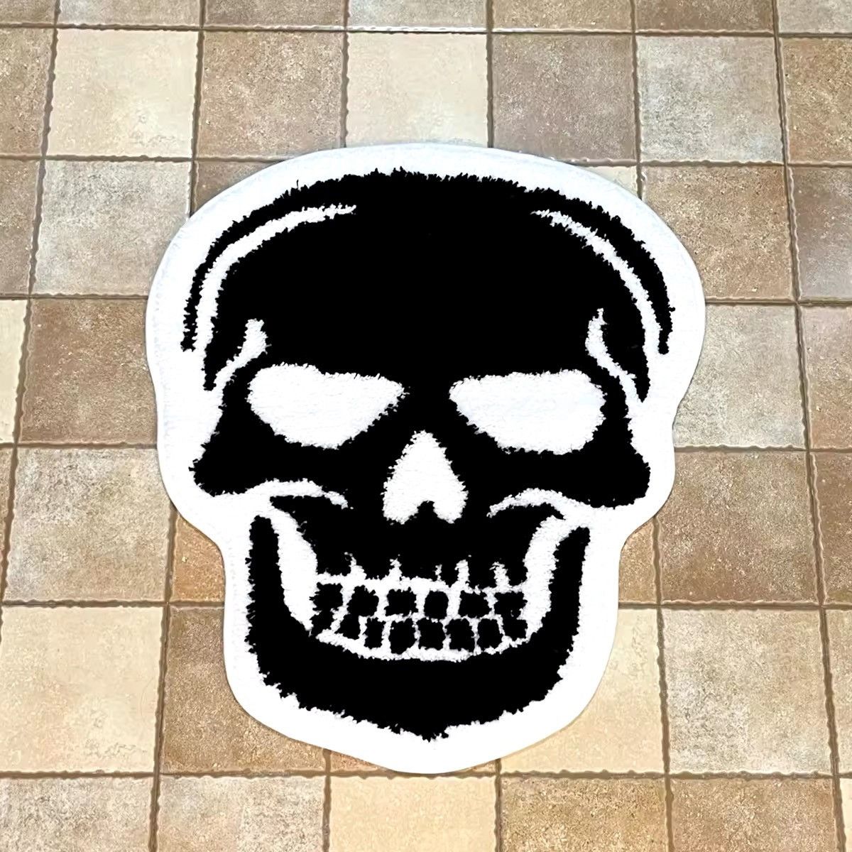 Handmade 3D Handmade Gothic Skull Head Punk Soft Rug Size ONE SIZE - 6 Thumbnail