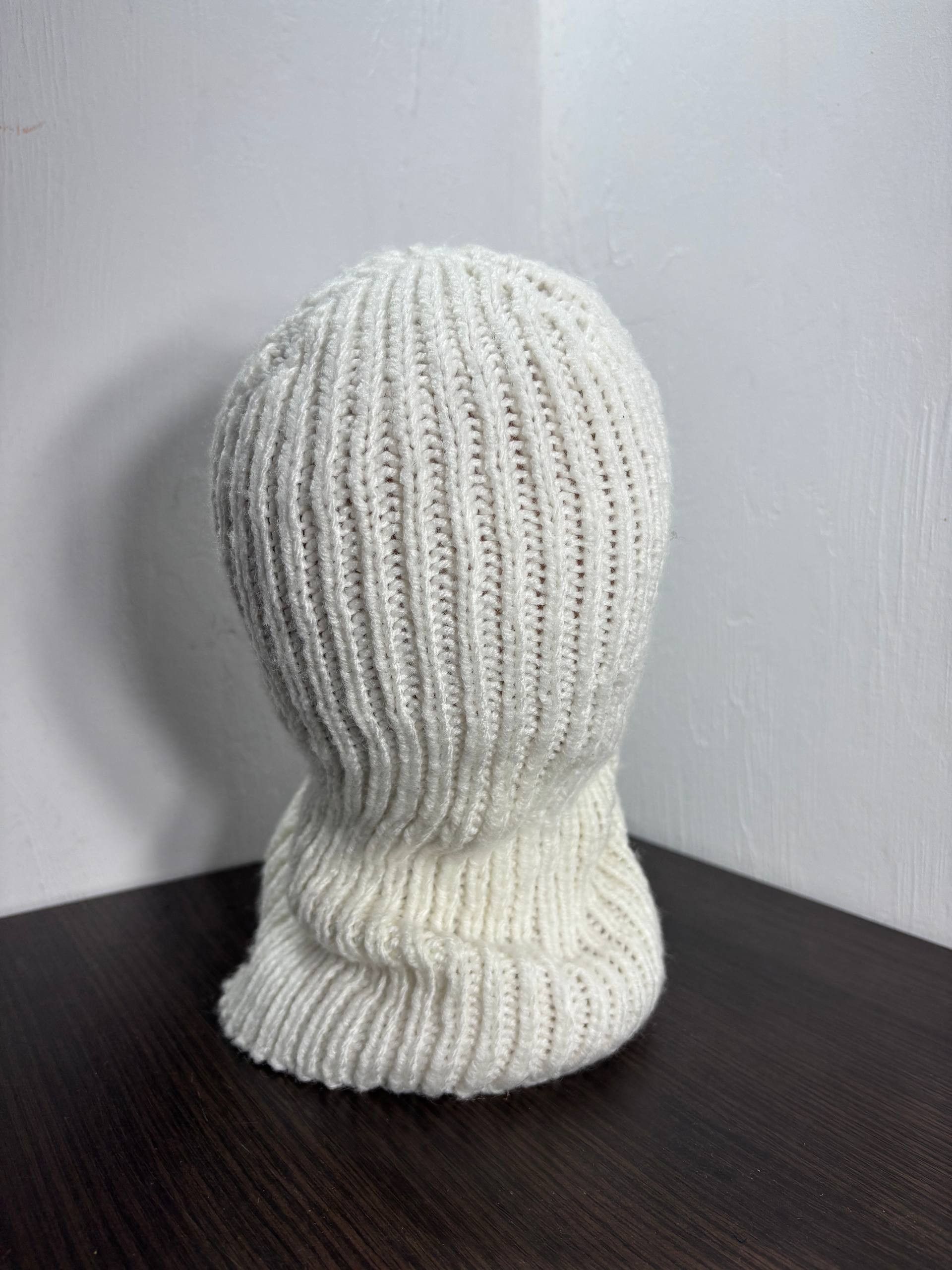 Japanese Brand Y2K Ski Balaclava Hype Knit Crazy Distressed Hat Size ONE SIZE - 4 Thumbnail