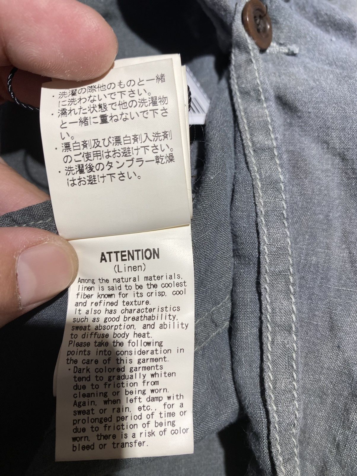 Japanese Brand × Sage De Cret Sage de cret Military Linen Shirt Size L Size US L / EU 52-54 / 3 - 9 Thumbnail