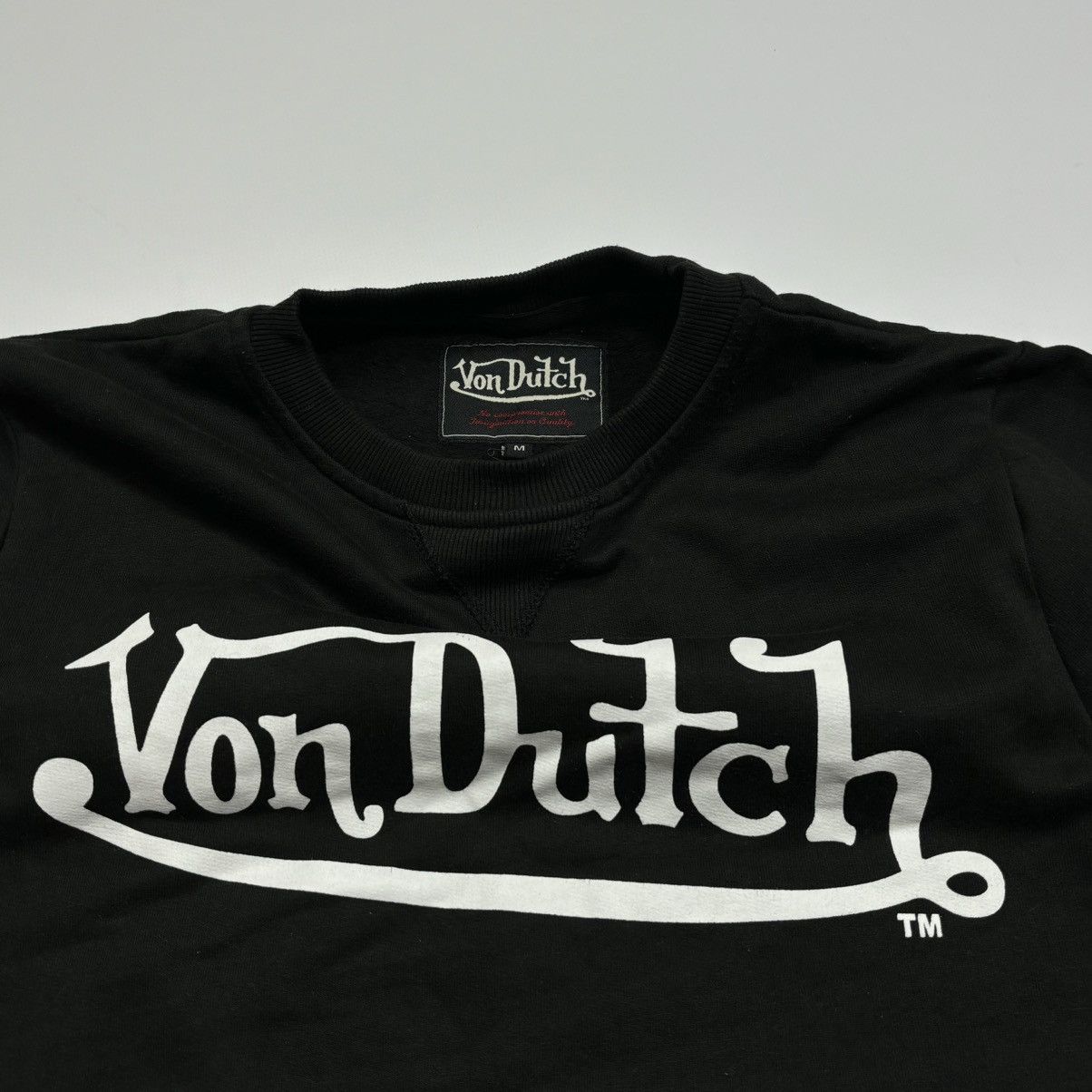 Von Dutch Vin Dutch vintage sweatshirt big logo black rare medium Size US M / EU 48-50 / 2 - 2 Thumbnail