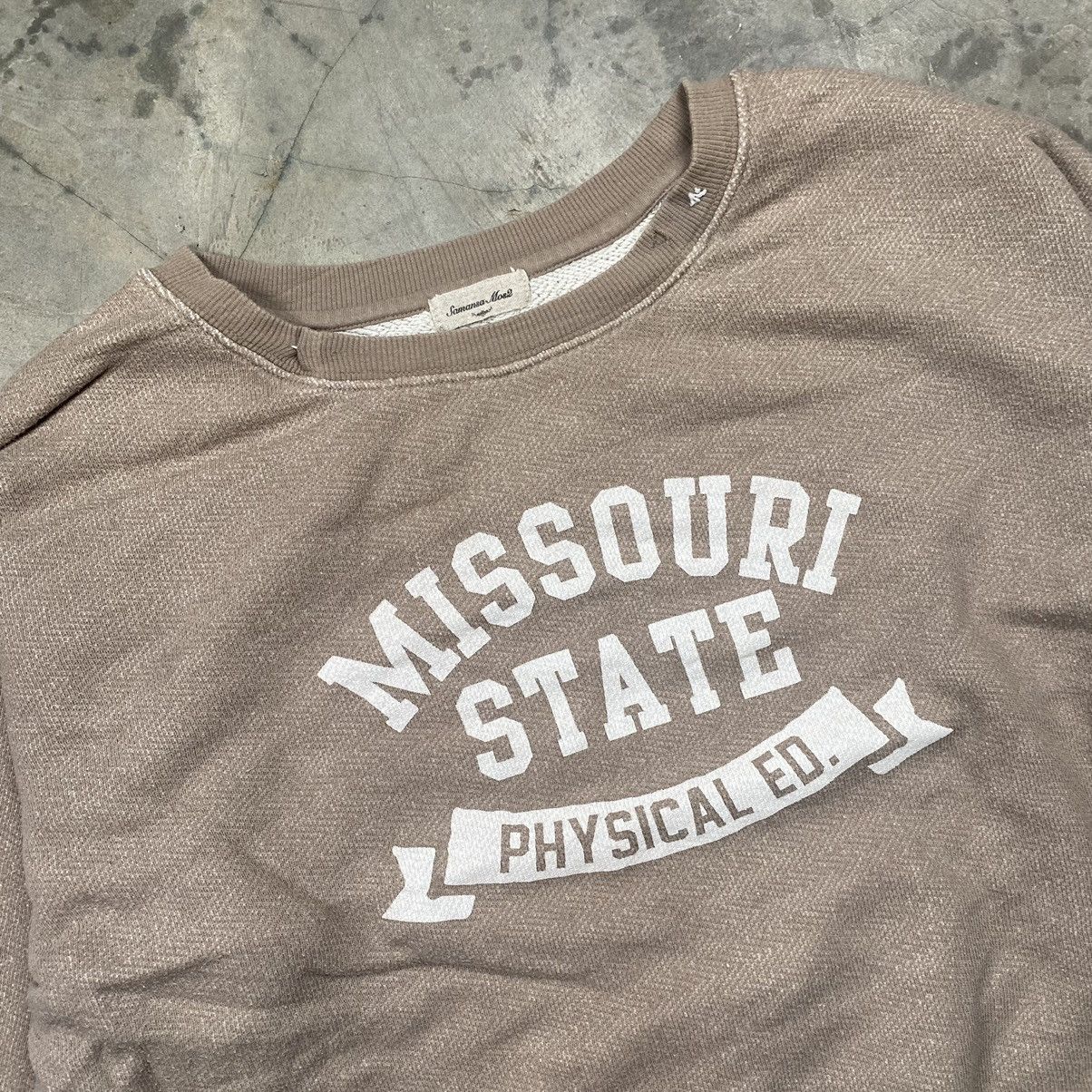 Designer × Japanese Brand Samansa Mos2 Missouri State Baggy Boxy Crewneck Size ONE SIZE - 2 Thumbnail