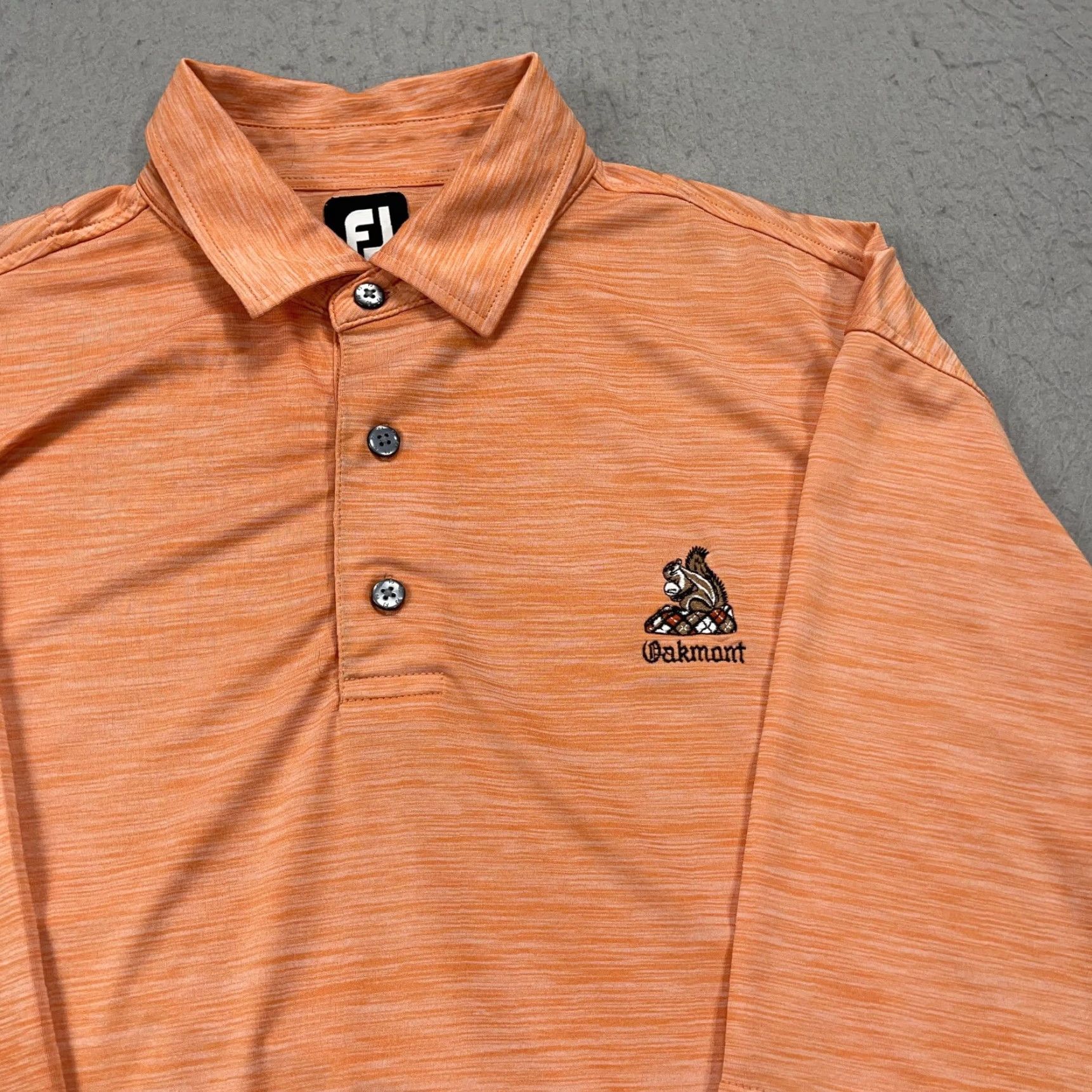 Footjoy FootJoy Polo Shirt Mens Large Orange Logo Embroidered Performance Golf Jersey Shirt Size US L / EU 52-54 / 3 - 2 Thumbnail