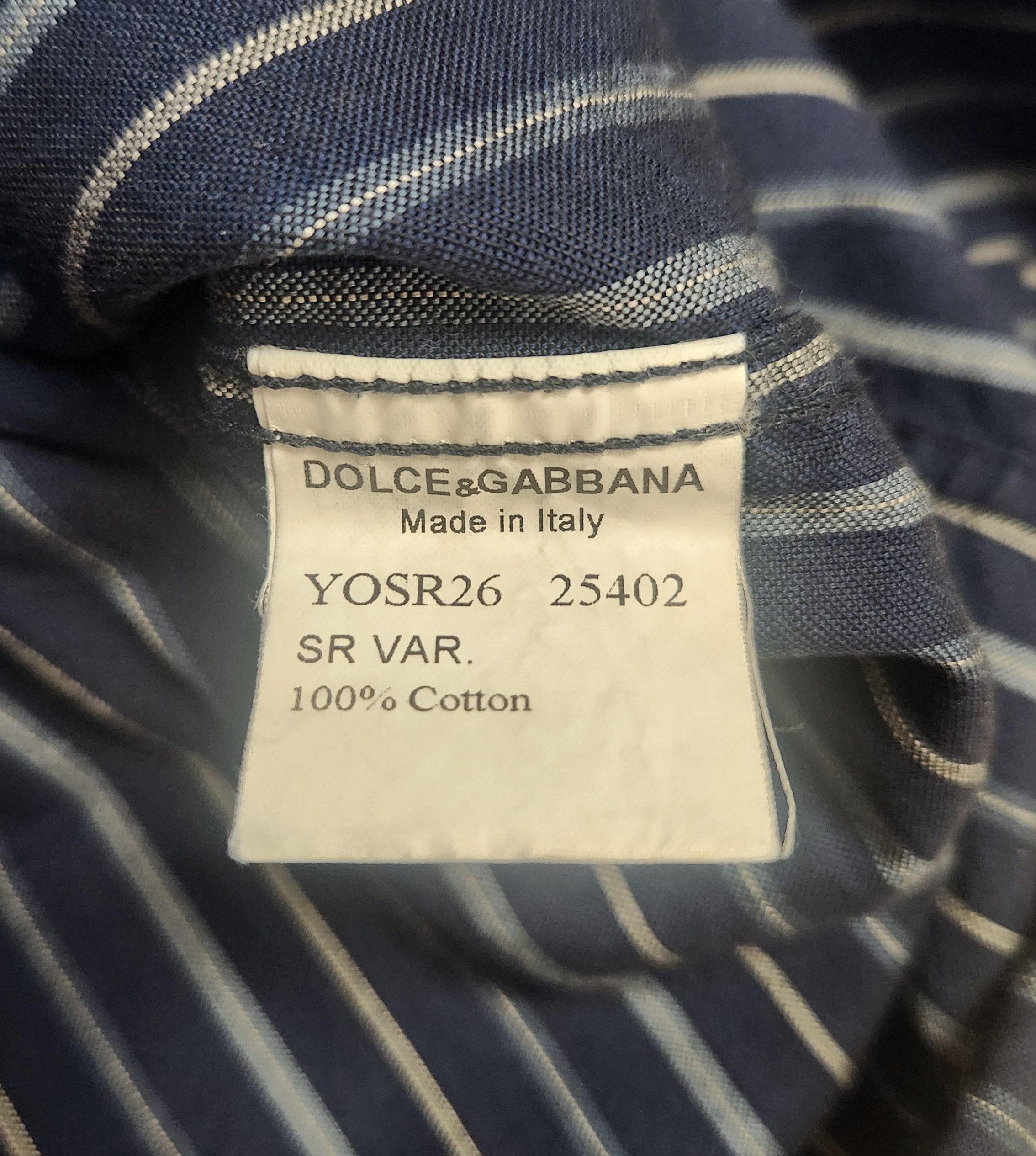 Dolce & Gabbana Dolce & Gabbana shirt L men's dark blue stripe Size US L / EU 52-54 / 3 - 8 Thumbnail