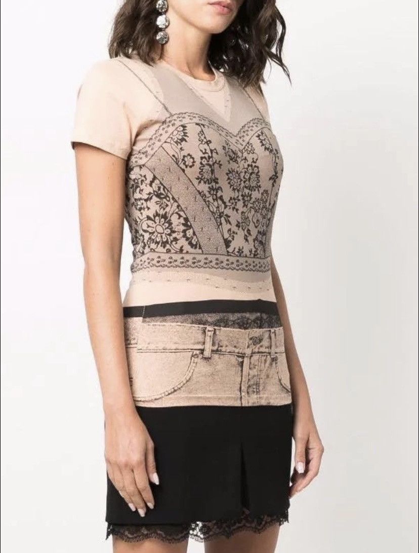 Dior SS 2006 trompe l'oeil lace T-shirt Size M / US 6-8 / IT 42-44 - 1 Thumbnail