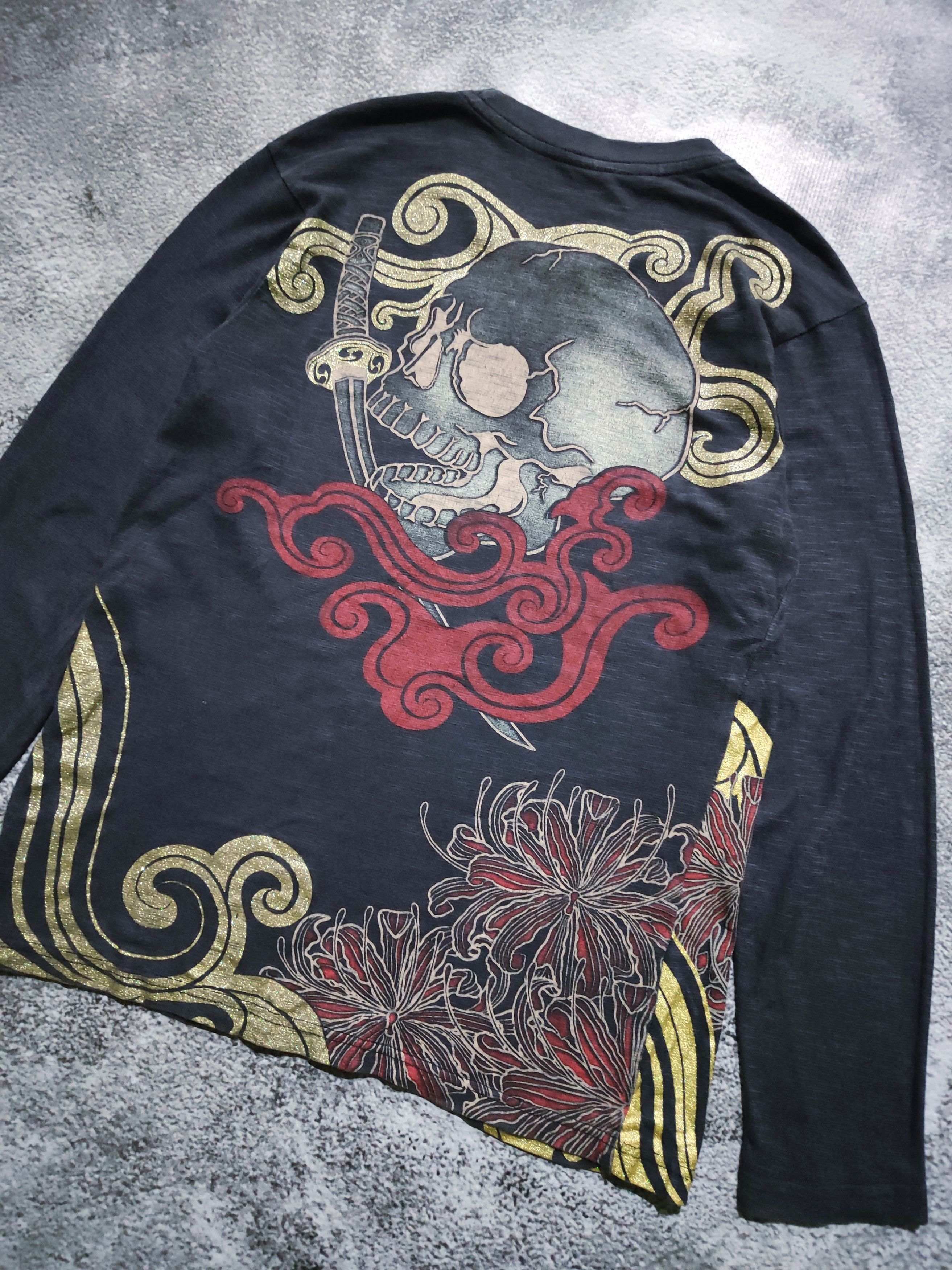 Japanese Brand Vintage Feded Y2K Japan Strange Heaven Sukajan Skull Size US M / EU 48-50 / 2 - 3 Thumbnail