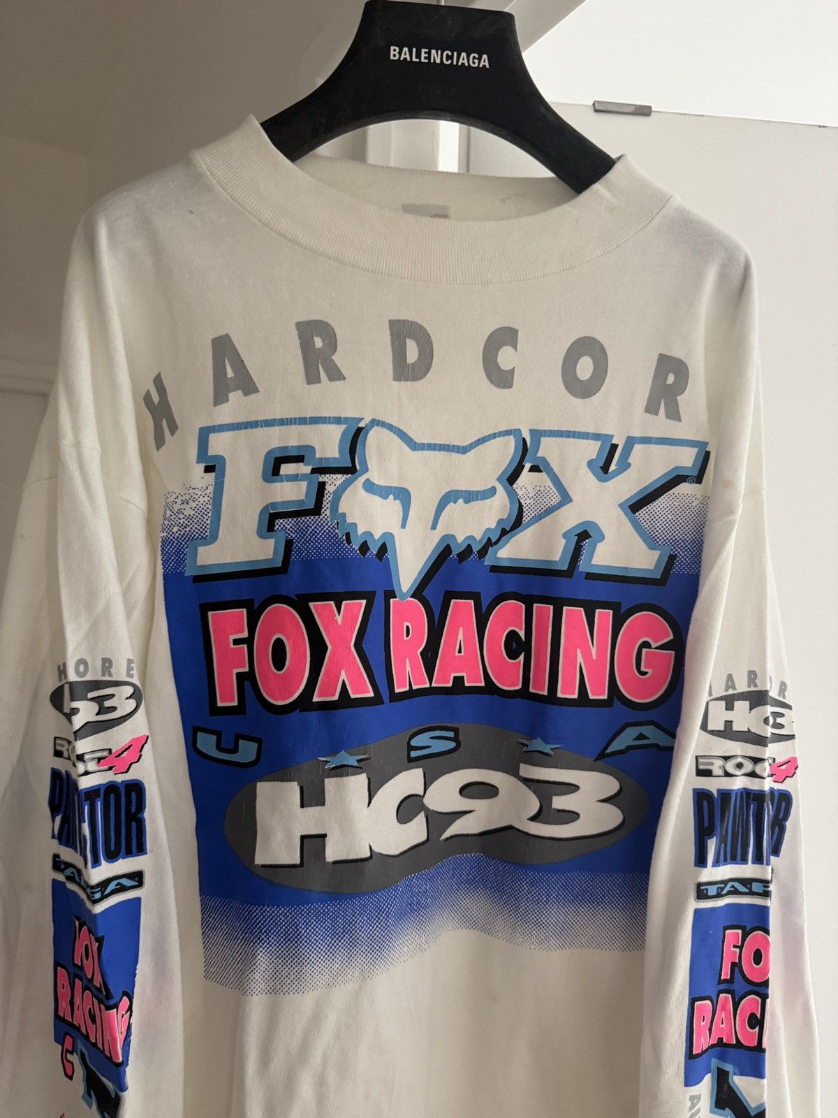 Fox Racing *RARE* 1993 90s VINTAGE HARDCORE FOX RACING SPORT JERSEY Size US L / EU 52-54 / 3 - 3 Thumbnail