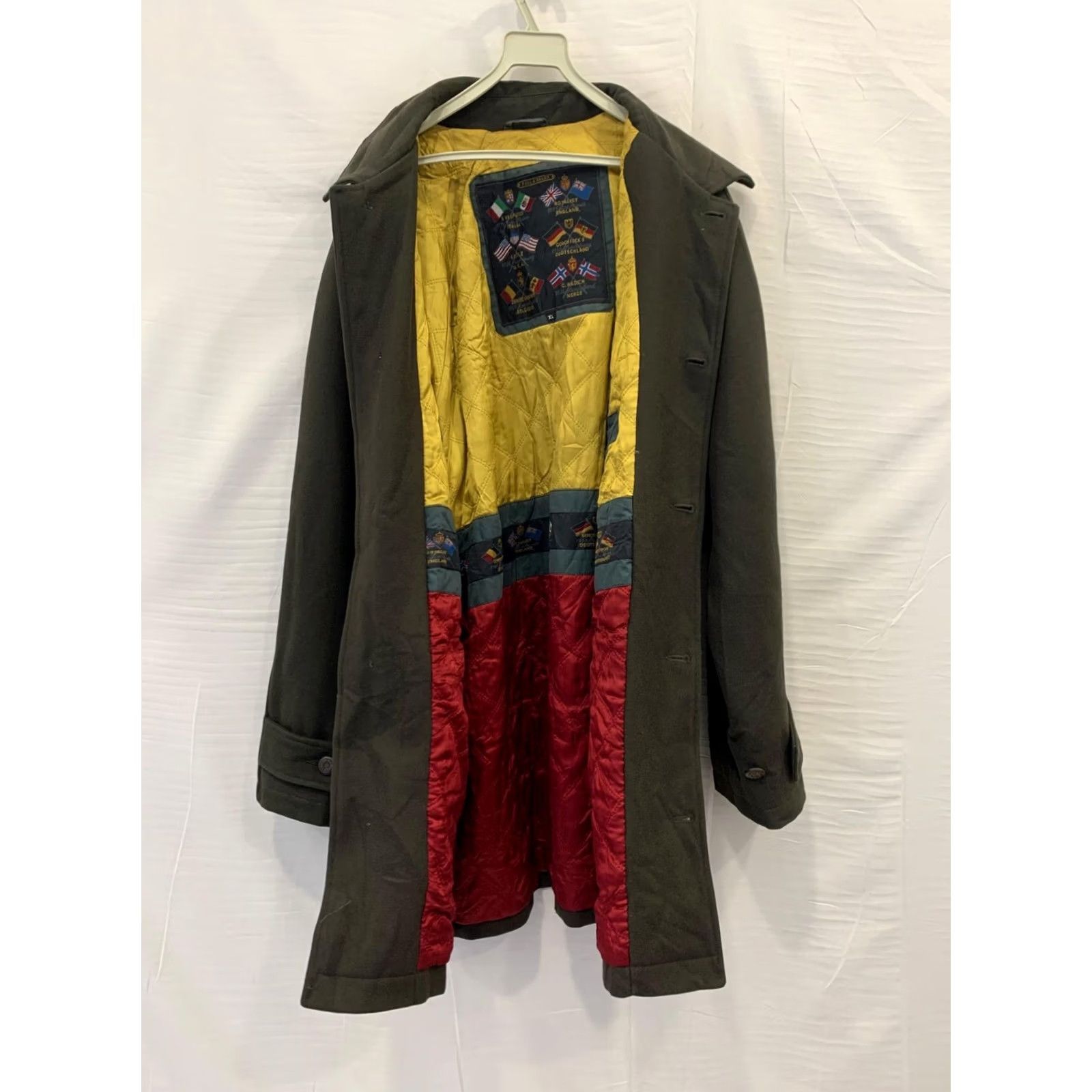 Paul & Shark VINTAGE Paul & Shark Yachting Jacket XL Green Wool Blend Nautical Flags Italy Mens Size US XL / EU 56 / 4 - 2 Thumbnail