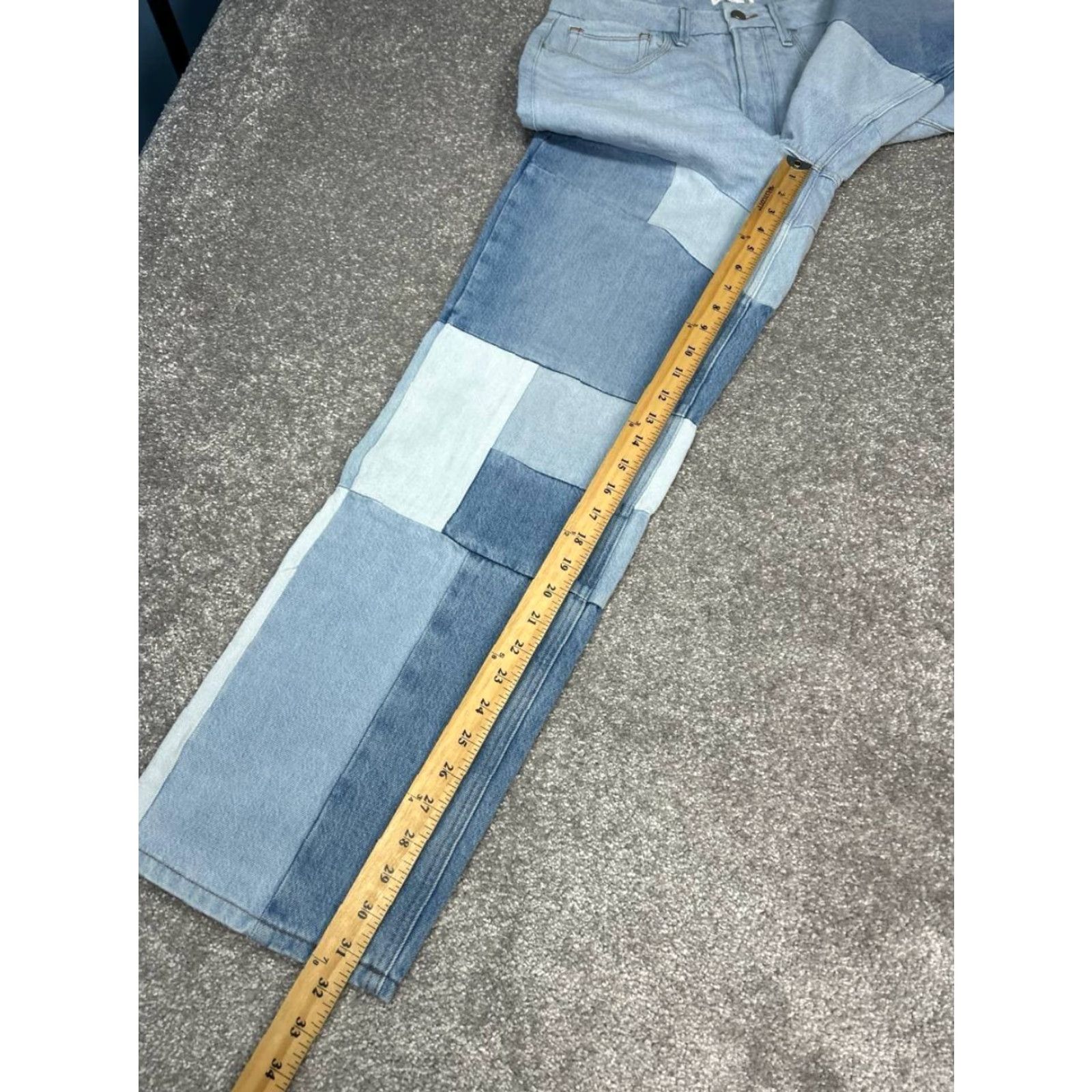 Good American VINTAGE Good American 90s Patchwork Jeans Womens 4 Blue Cotton 30x32 New Size 27" / US 4 / IT 40 - 5 Thumbnail
