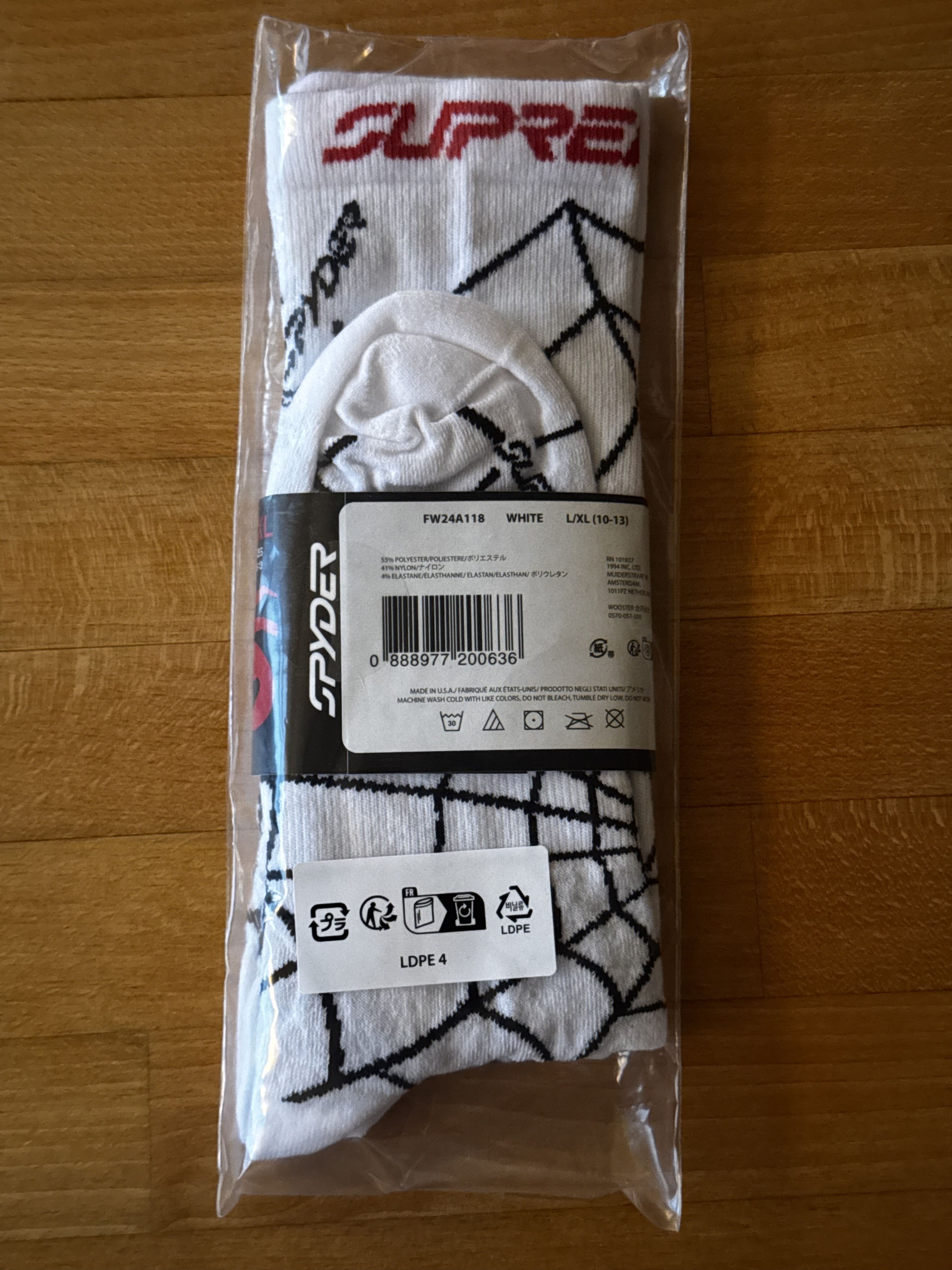 Spyder × Supreme Crew Socks Size 46 - 2 Thumbnail
