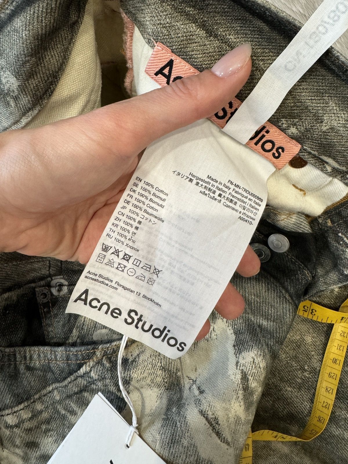 Acne Studios Last Size! Acne Studios 1981M Cold Grey Jeans