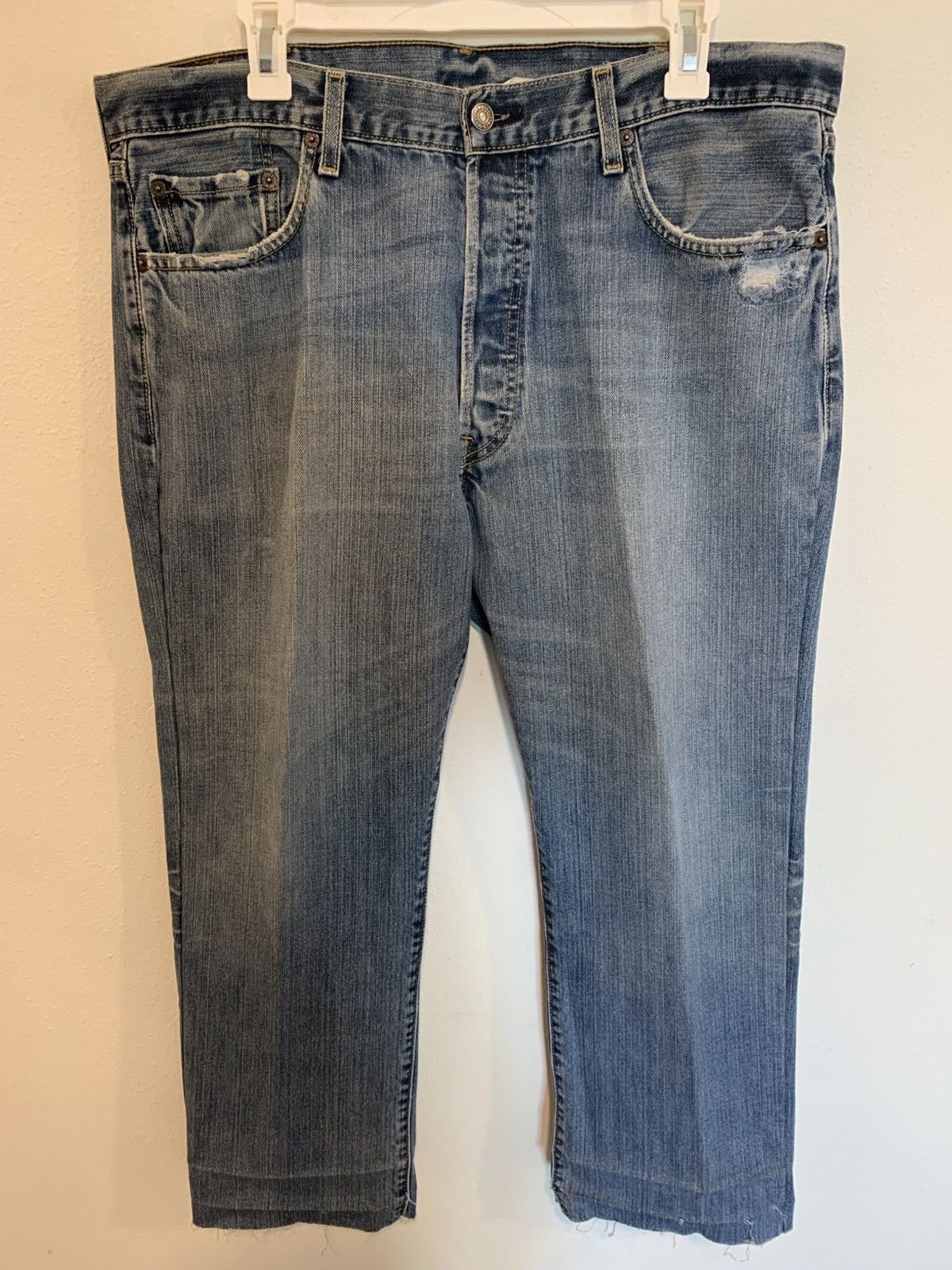 Levi's Vintage Clothing 90s repaired levis 501 Size US 38 / EU 54 - 1 Thumbnail