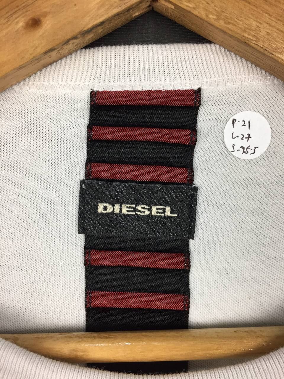 Diesel Diesel Embroidered Logo Layered Grunge Striped Sleeve Tee Size US M / EU 48-50 / 2 - 12 Thumbnail