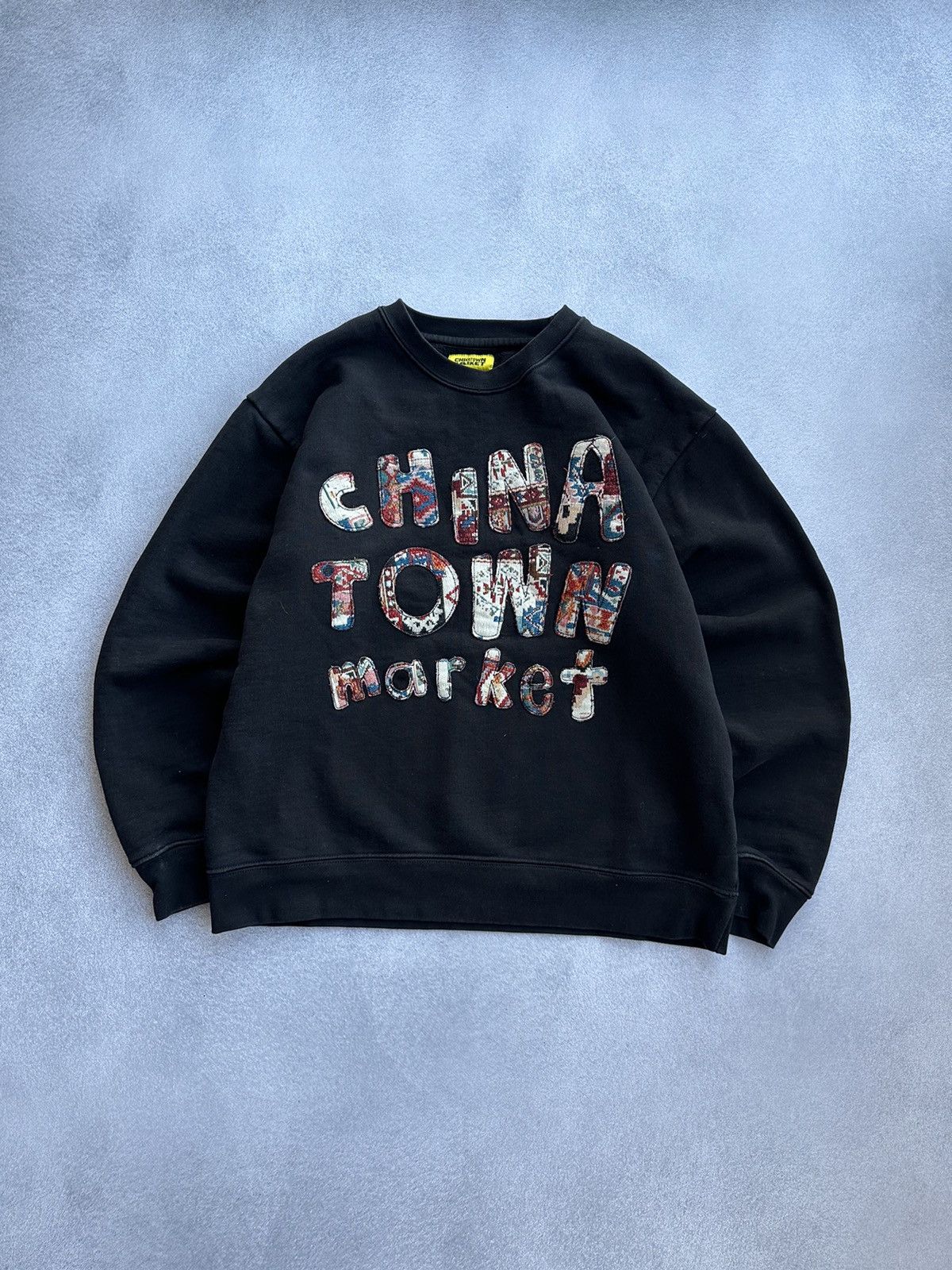 Chinatown Market Patchwork popular Crewneck Sweater