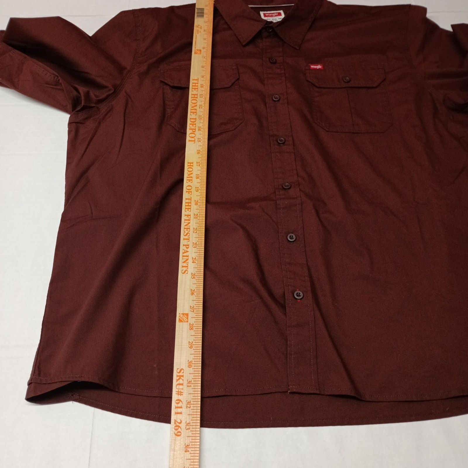 Wrangler Wrangler Big Mens Relaxed Fit Woven Shirt Size 3XL Chocolate Size US XXL / EU 58 / 5 - 6 Thumbnail