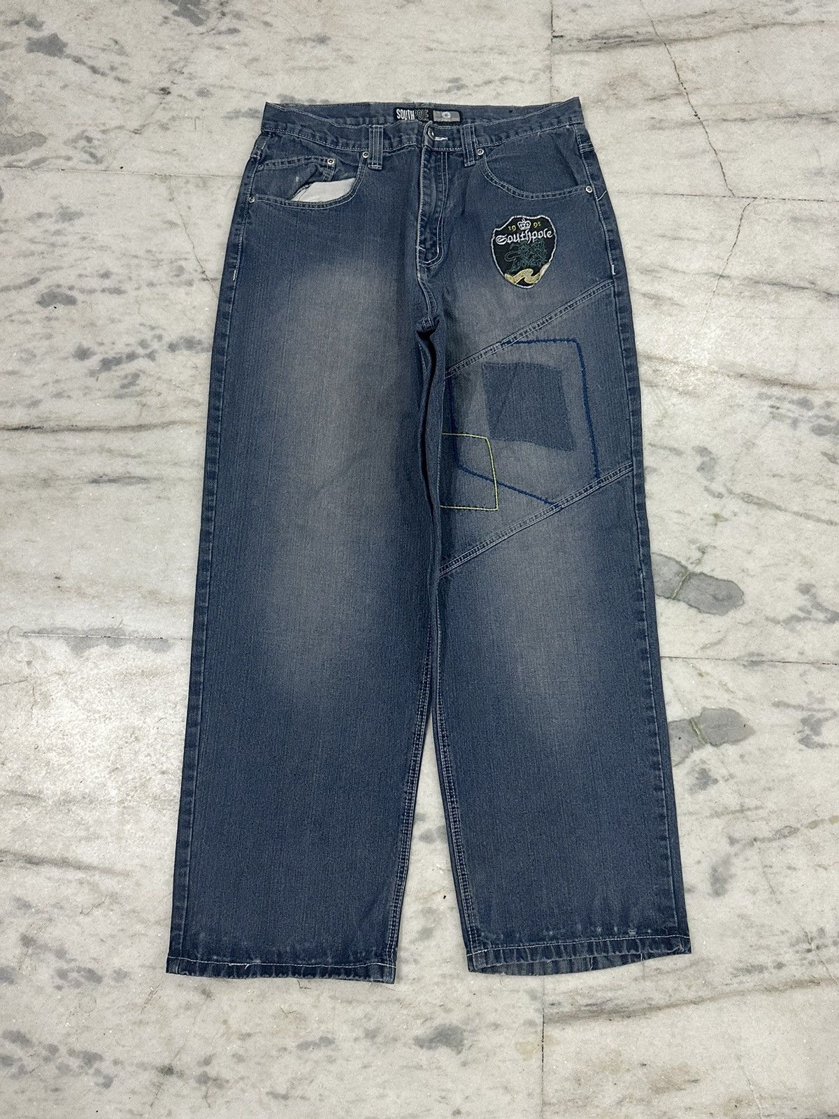 Image of Southpole Vintage Y2K South Pole Baggy Denim in Blue, Men's (Size 34)