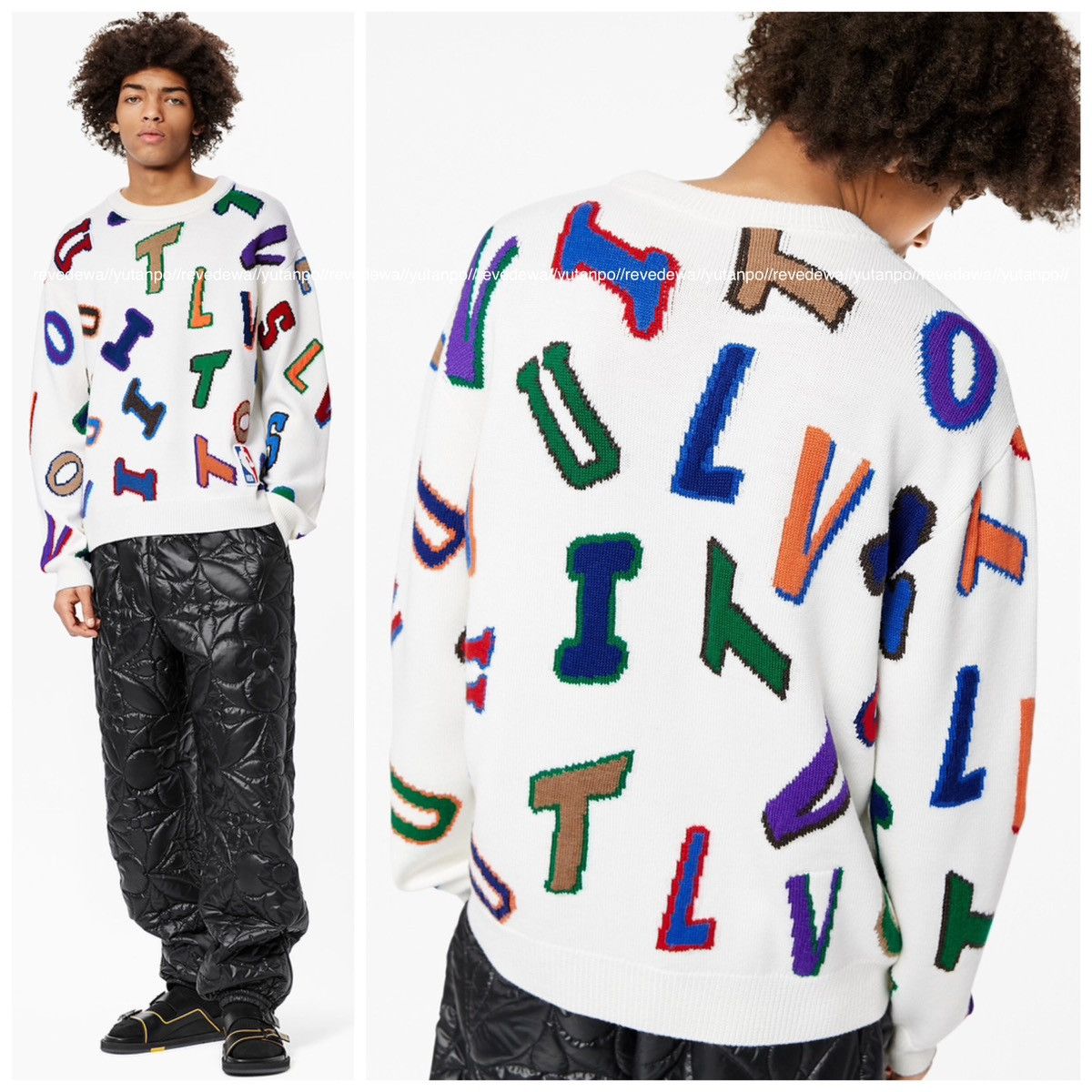 Louis Vuitton Louis Vuitton NBA collaboration multi-logo knit sweater Size US XS / EU 42 / 0 - 14 Thumbnail
