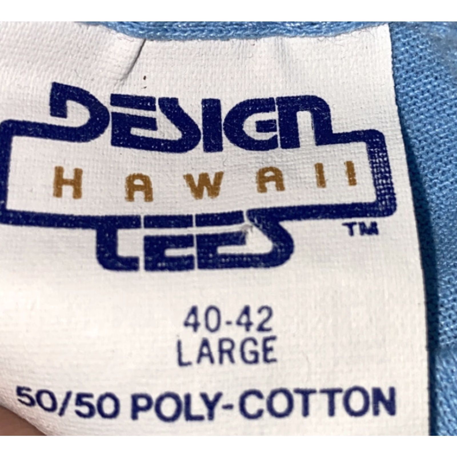 Vintage VINTAGE Design Tees Womens T-Shirt Blue Short Sleeve USA Made Size L 19 In Armpit Women Regular Cotton/Polyester Shirt Size L / US 10 / IT 46 - 2 Thumbnail