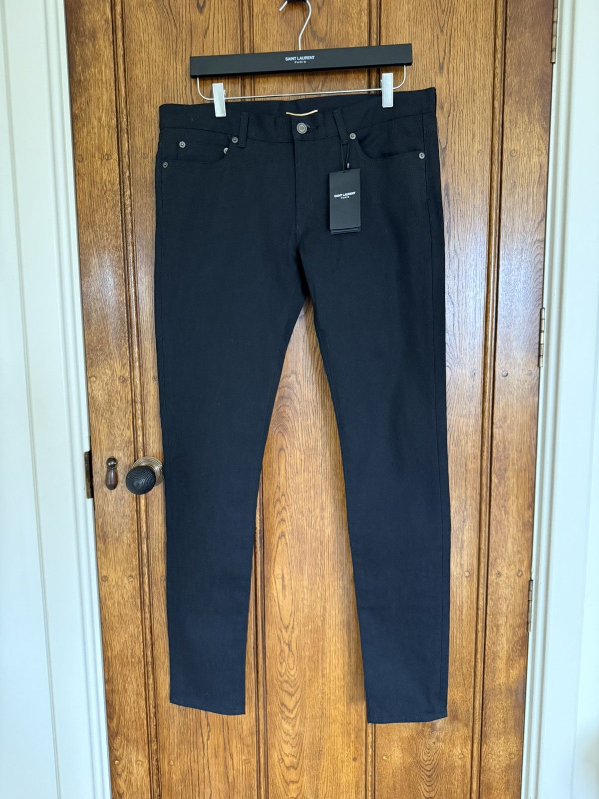 Saint Laurent Paris SS14 Saint Laurent skinny D01 black jeans Hedi 33 Grail Size US 33 - 1 Thumbnail