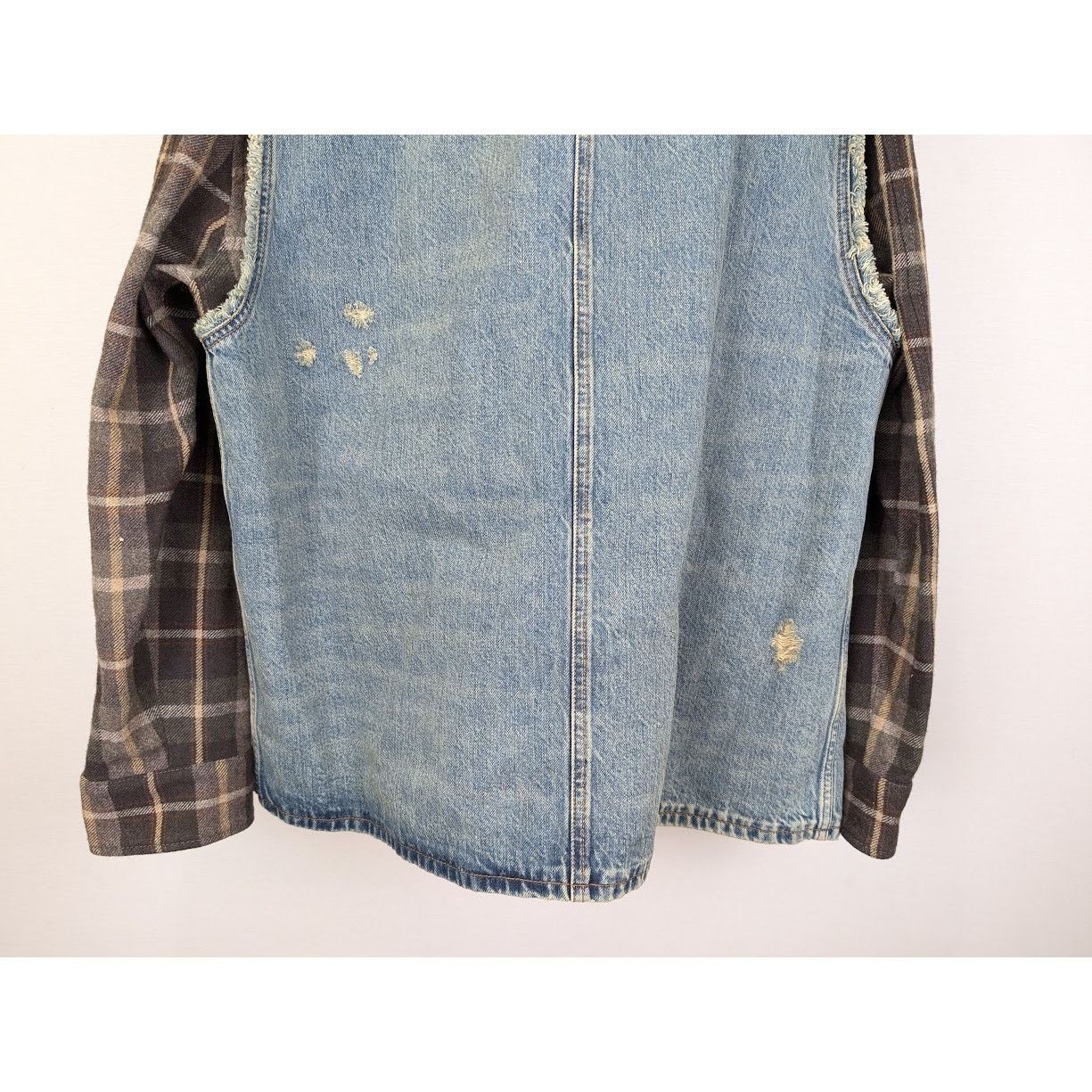 Gucci o1rshd1 Organic Denim Check Jacket in Light Blue/Mix Size US L / EU 52-54 / 3 - 14 Thumbnail
