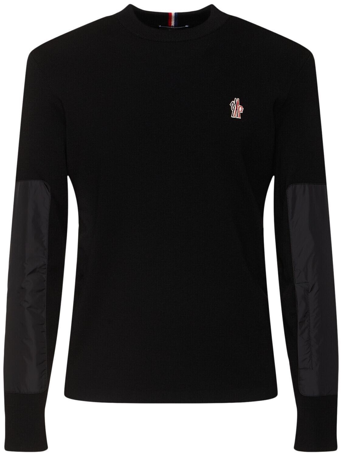 MONCLER GRENOBLE $920 Men's Black Wool Sweatshirt New XXL