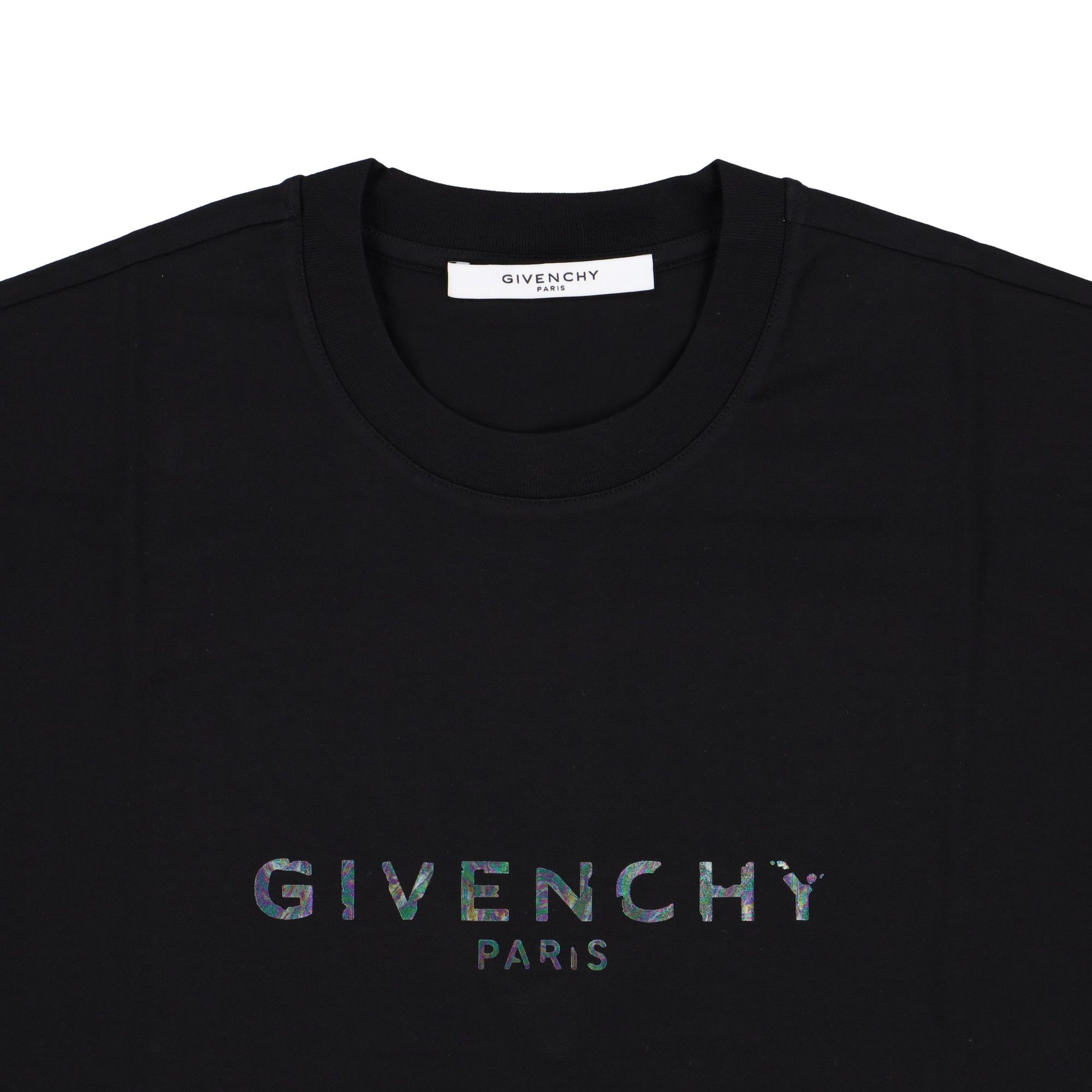 Givenchy Black Iridescent Blurred Logo Oversized T-Shirt Size US XS / EU 42 / 0 - 5 Thumbnail