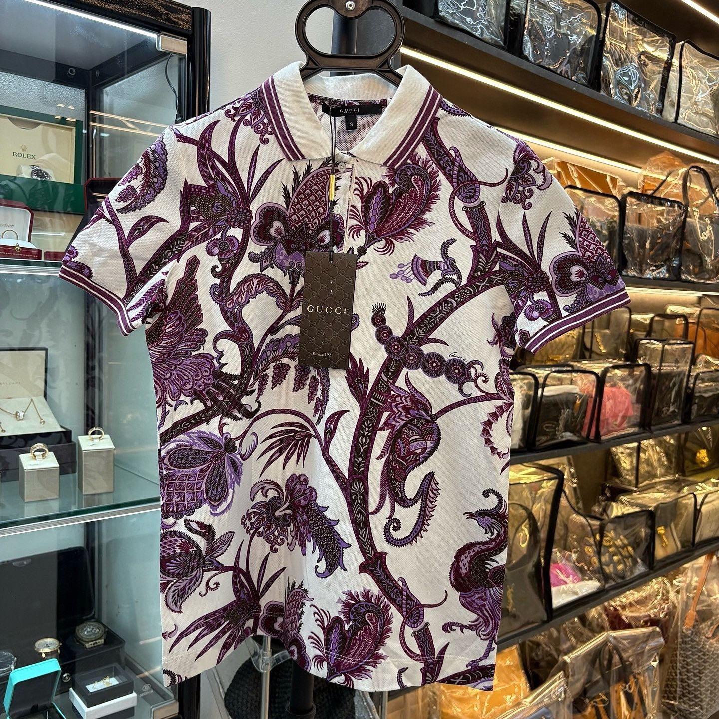 Gucci Gucci Floral Print Polo Size S Size US S / EU 44-46 / 1 - 1 Thumbnail