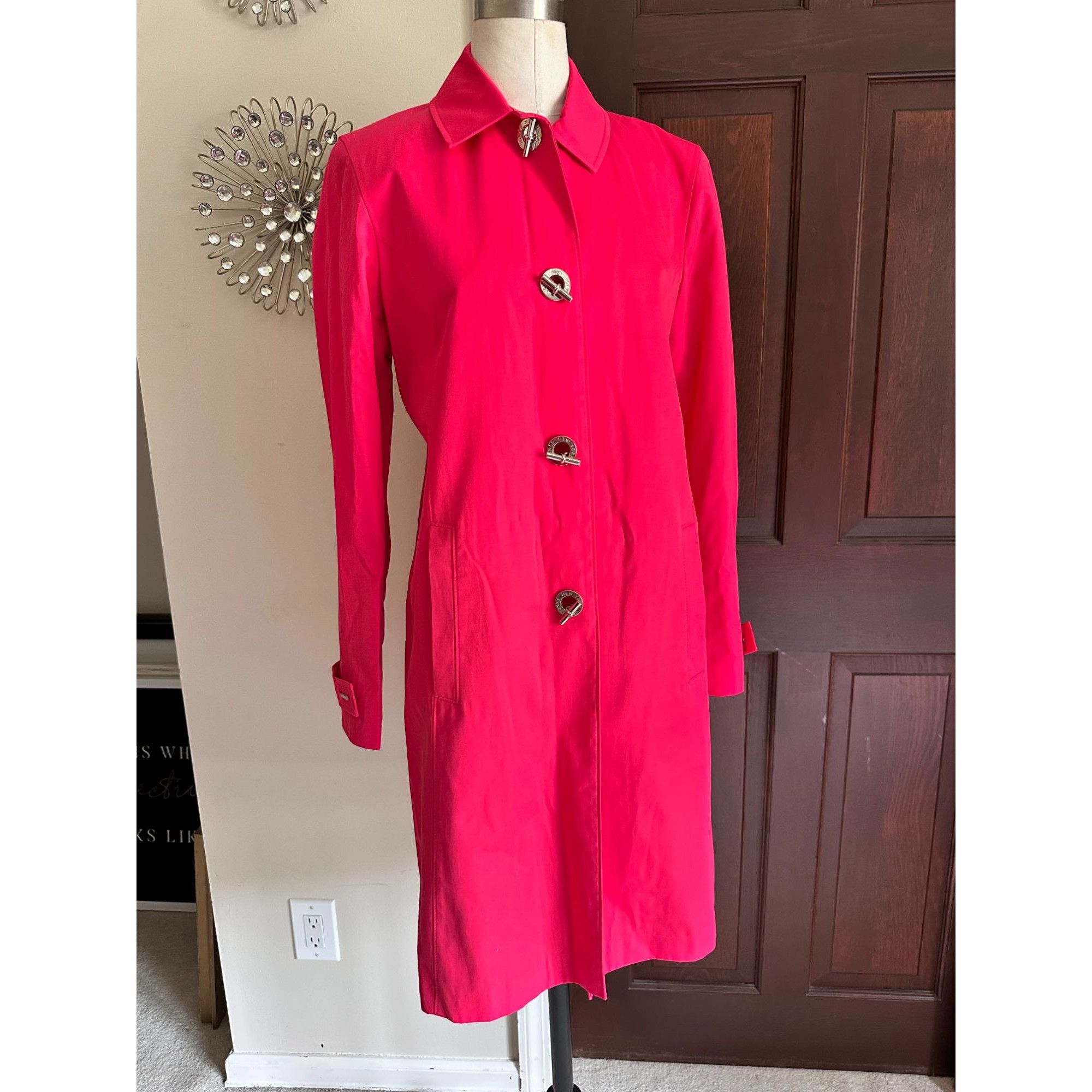 Jones New York Jones New York Trench Coat Coral Pink Silver Toggle Close Kn Size S / US 4 / IT 40 - 1 Thumbnail