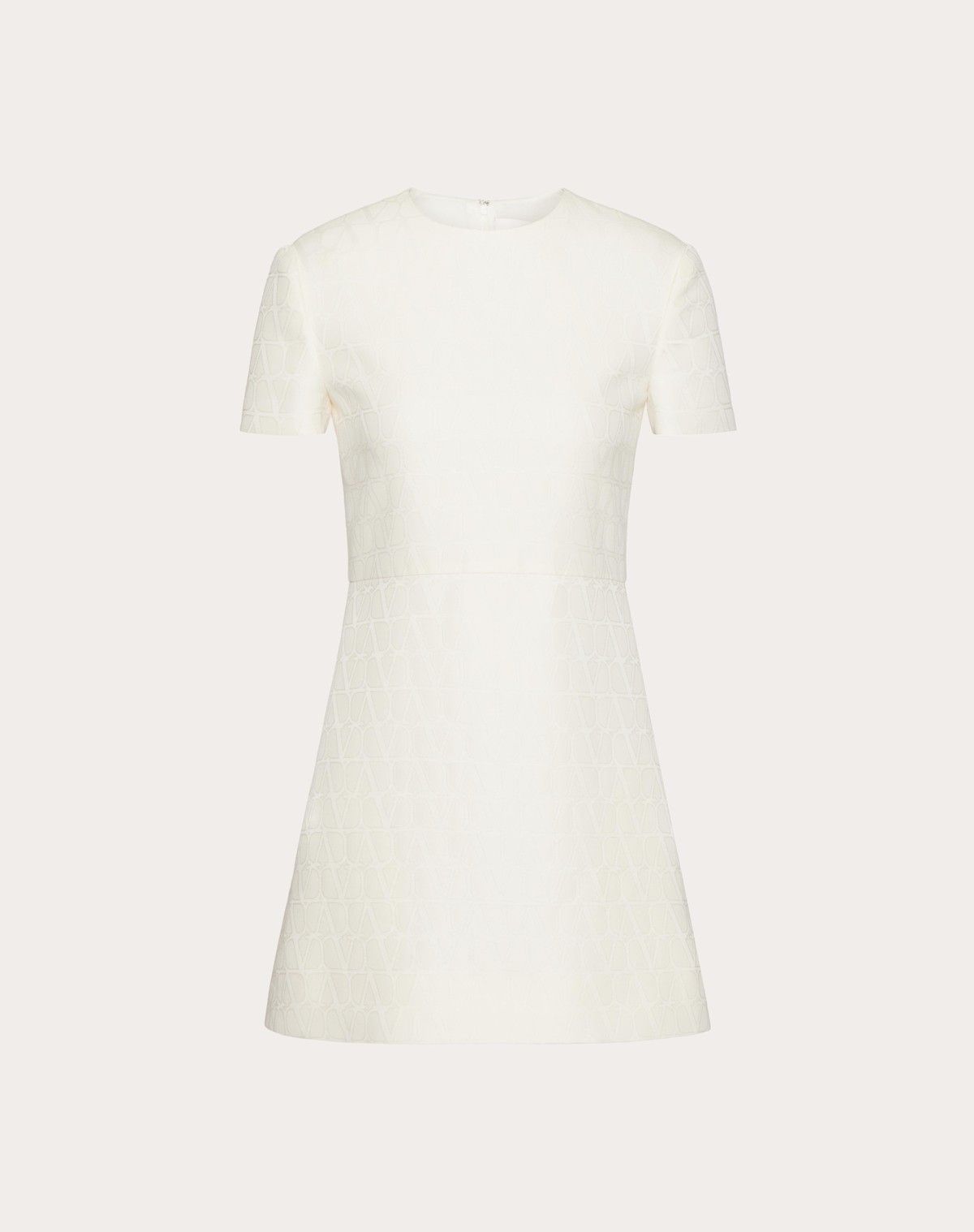 Valentino o1s1wg110525 Toile Iconographe Short Dress in White Size S / US 4 / IT 40 - 2 Thumbnail