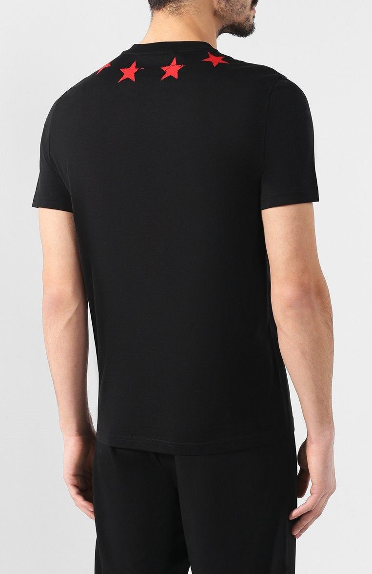 Givenchy Black and Red Cracked Stars T-Shirt Size US S / EU 44-46 / 1 - 5 Thumbnail