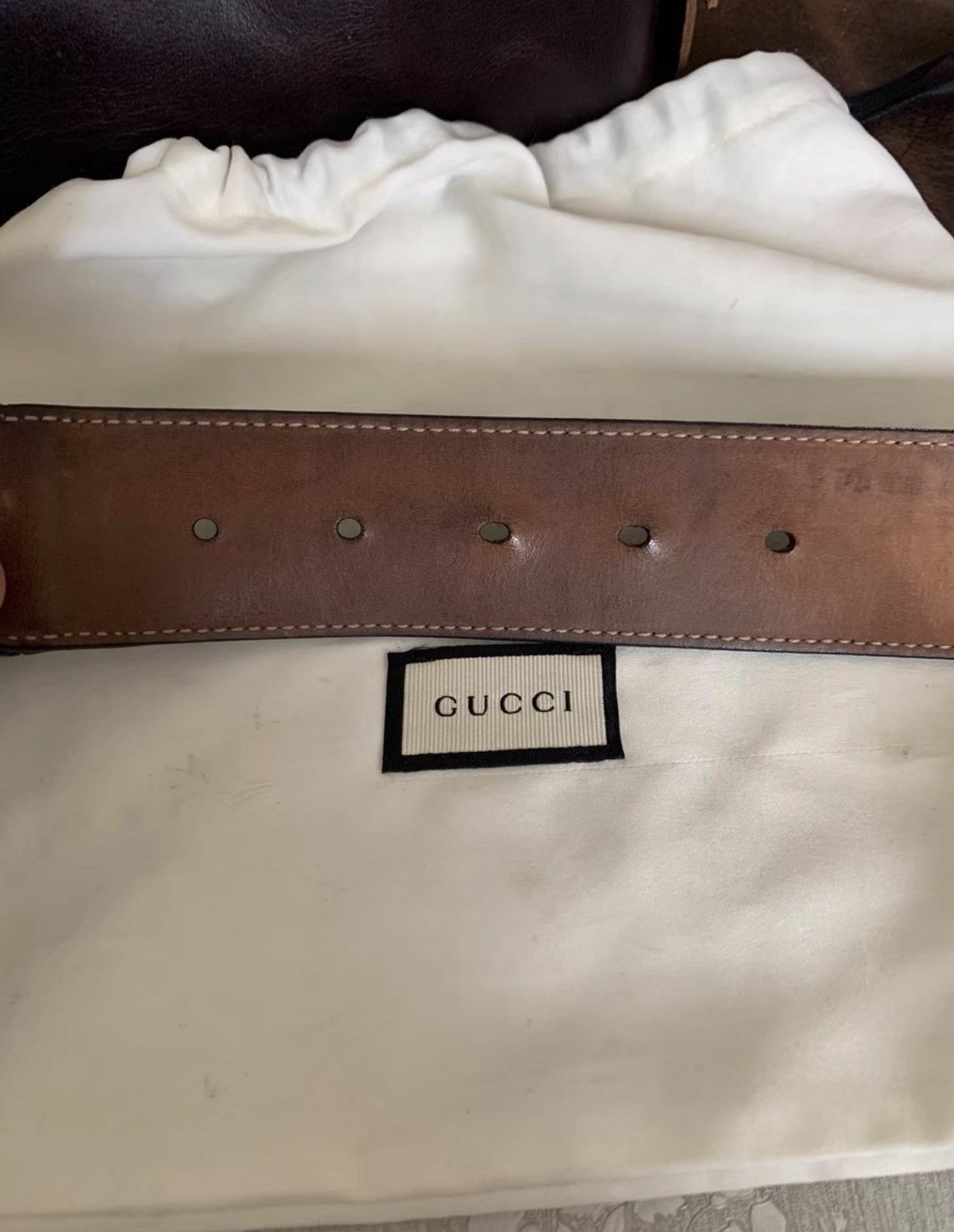 Gucci Gucci Genuine Leather Belt K16 Size ONE SIZE - 6 Thumbnail