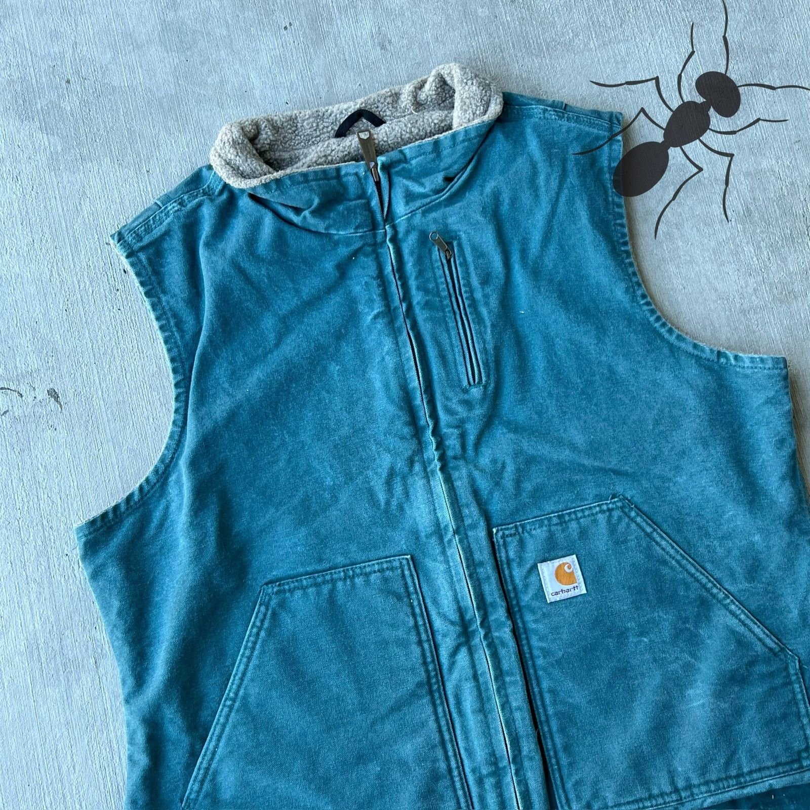 Carhartt × Vintage Carhartt WOMENS V001 DTL blue work wear vest Size US XL / EU 56 / 4 - 2 Thumbnail