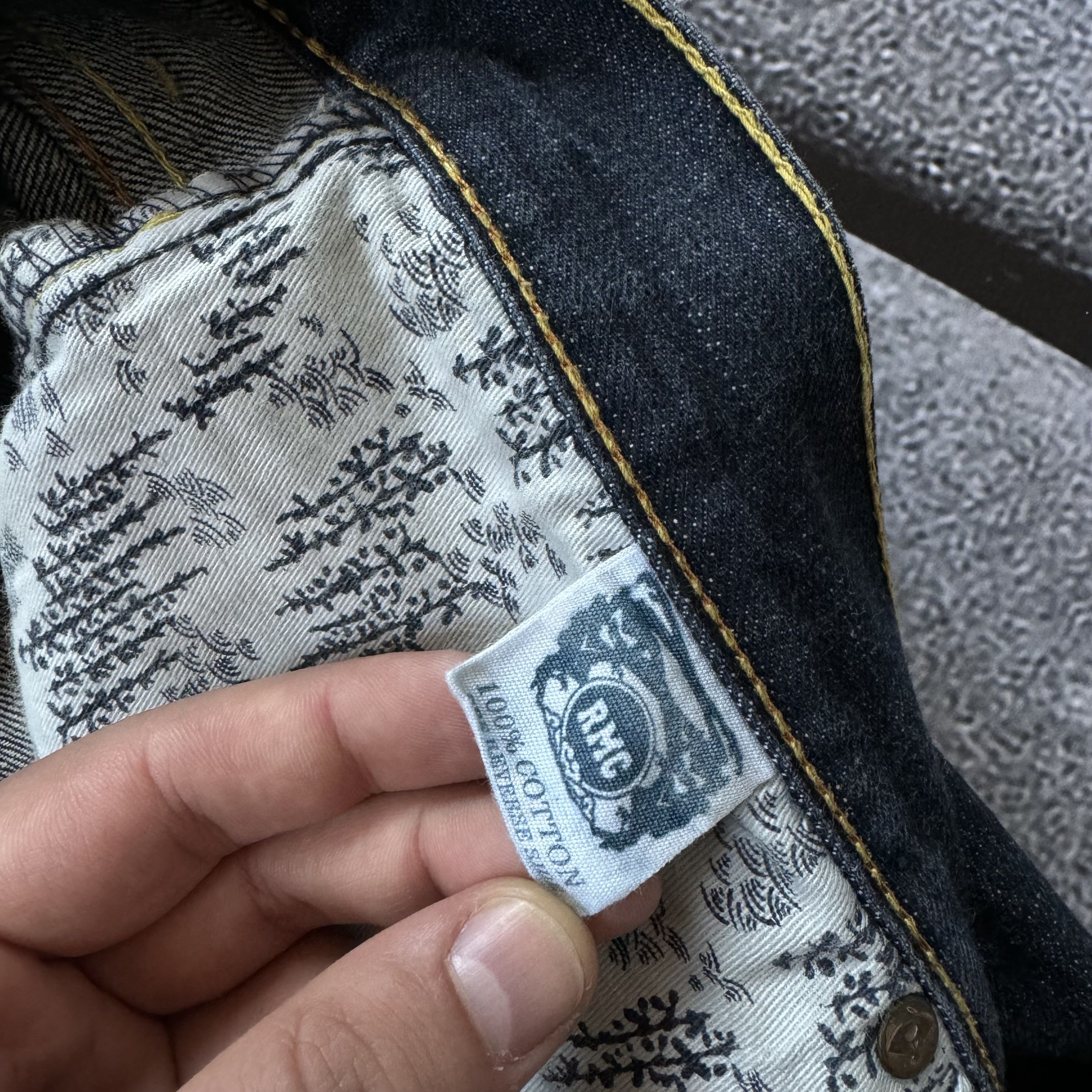Japanese Brand × RMC Jeans RMC JAPANESE DENIM EMBROIDERED SELVEDGE JEANS DISTRESSED Size US 34 / EU 50 - 7 Thumbnail