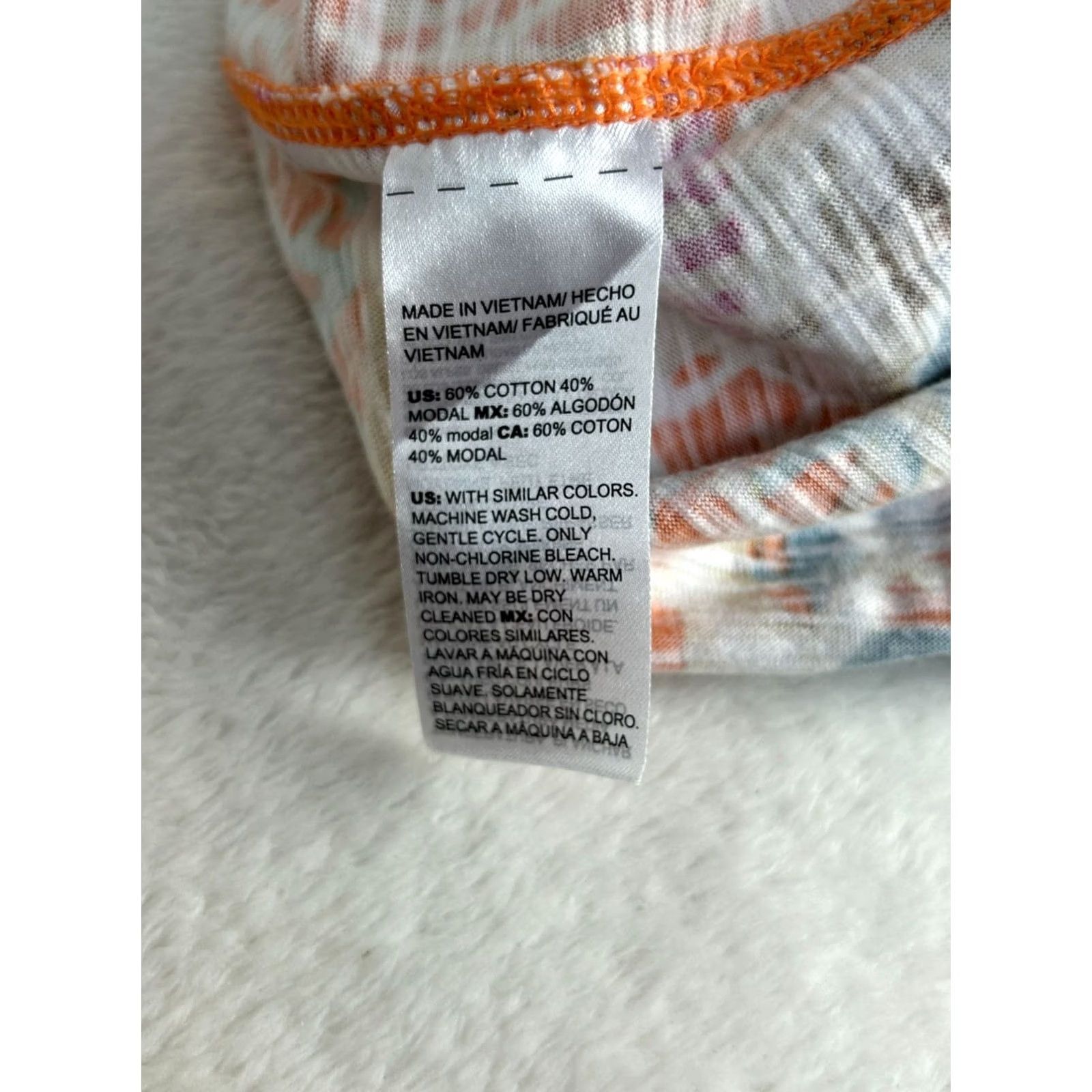 Vintage Chico'S Womens Orange Reef Print Tunic Size 2 Large 3/4 Sleeve Summer Top Casual Size L / US 10 / IT 46 - 5 Thumbnail