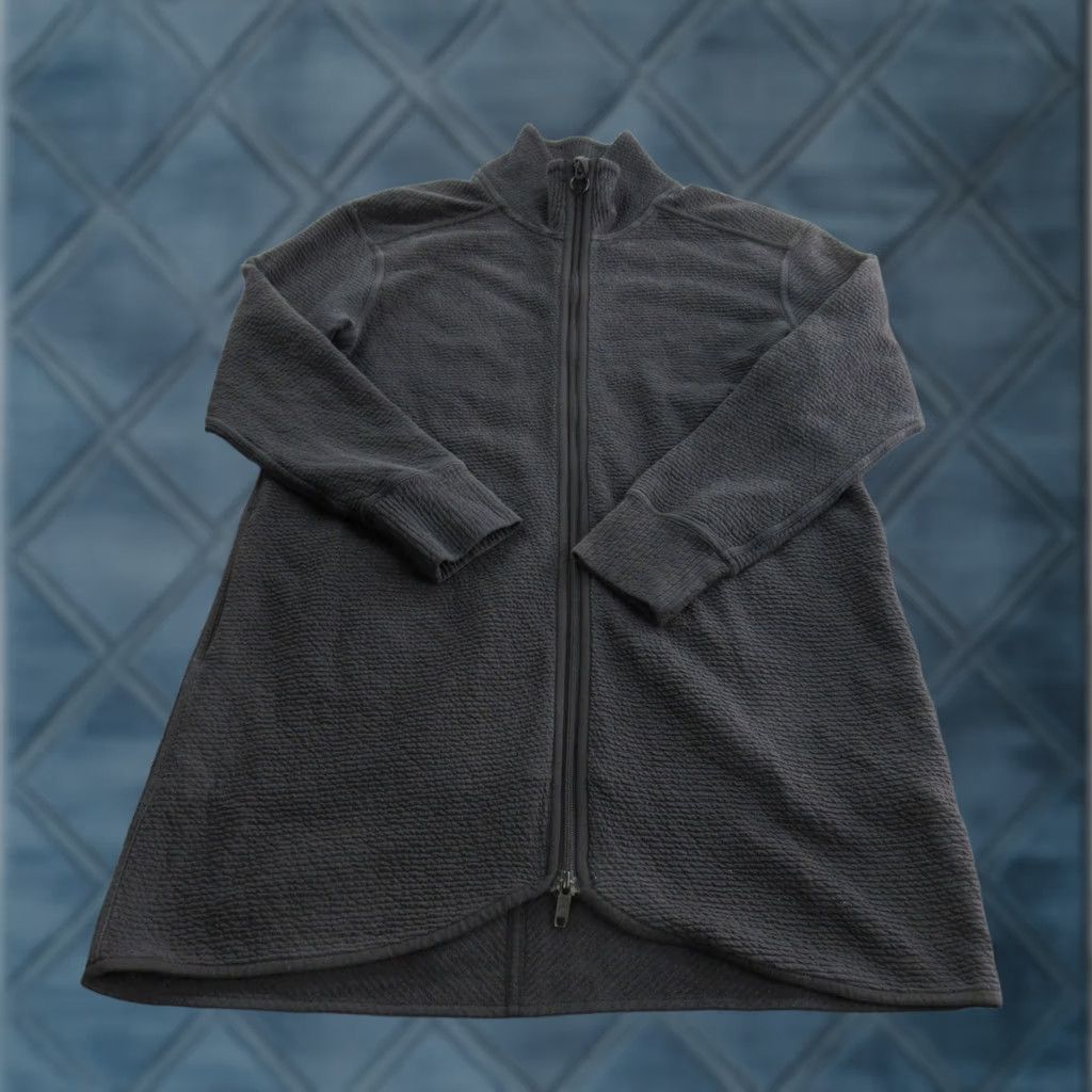 Lululemon Lululemon Jacket Womens Medium Dark Gray Longline Full Zip Waffle Knit Mock Neck Size M / US 6-8 / IT 42-44 - 1 Thumbnail