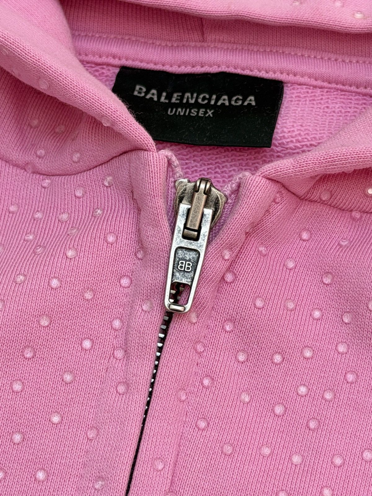 Balenciaga Balenciaga All Over Rhinestone Pink Zip Up Hoodie Size US S / EU 44-46 / 1 - 8 Thumbnail