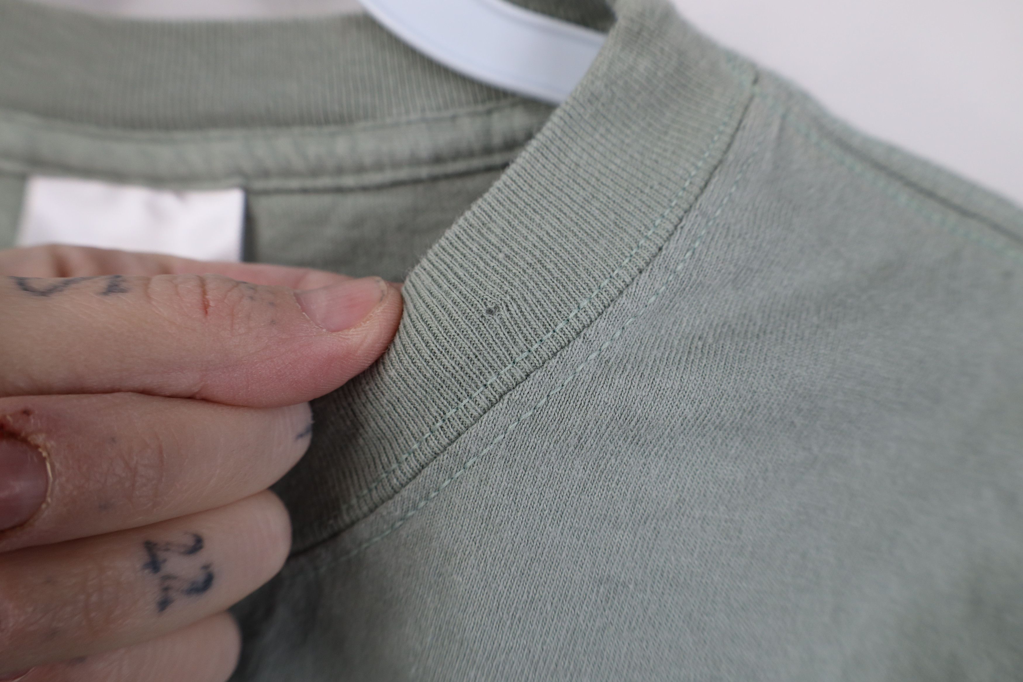 Vintage Vintage 90s Y2K Streetwear Cotton T-Shirt Light Green Size US XXL / EU 58 / 5 - 4 Thumbnail