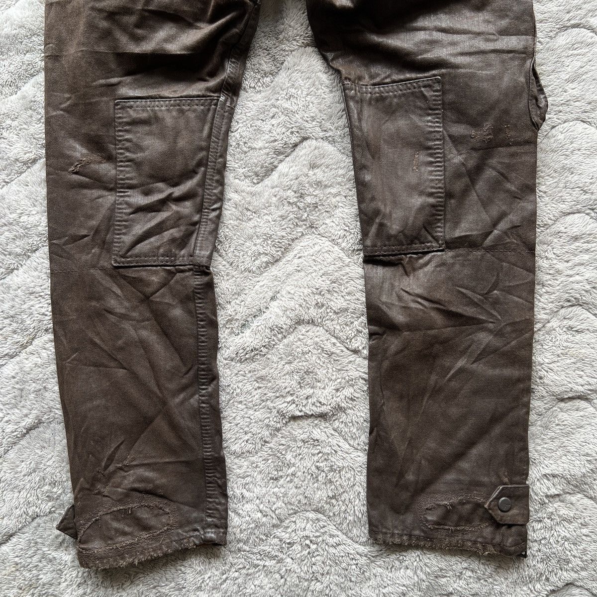 Ralph Lauren 🔥 Ralph Lauren Coated Cargo Pants Brown Tactical Utility Size US 31 - 15 Thumbnail