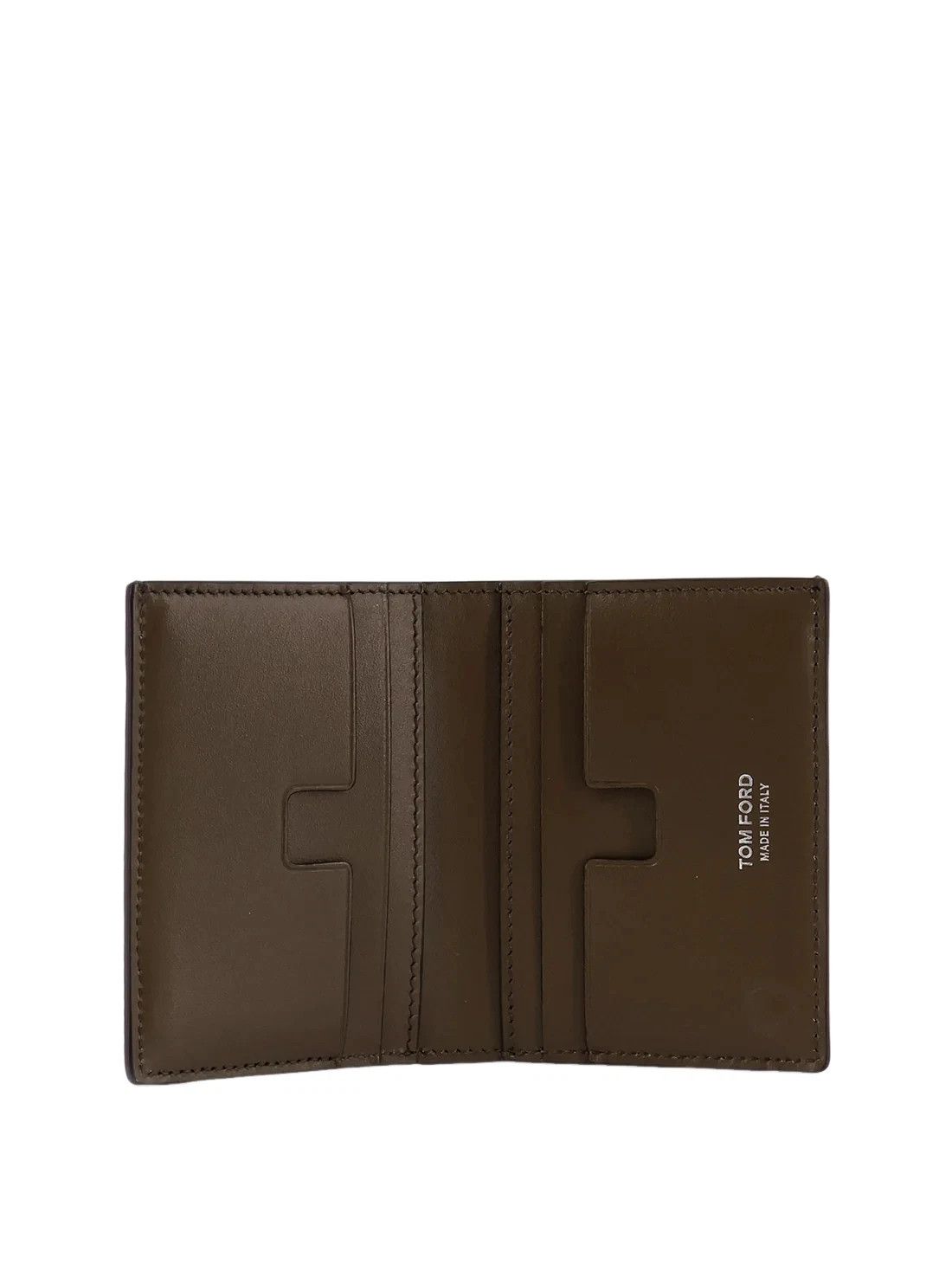 Tom Ford TOM FORD Green Embossed Leather Card Holder New Size ONE SIZE - 3 Thumbnail