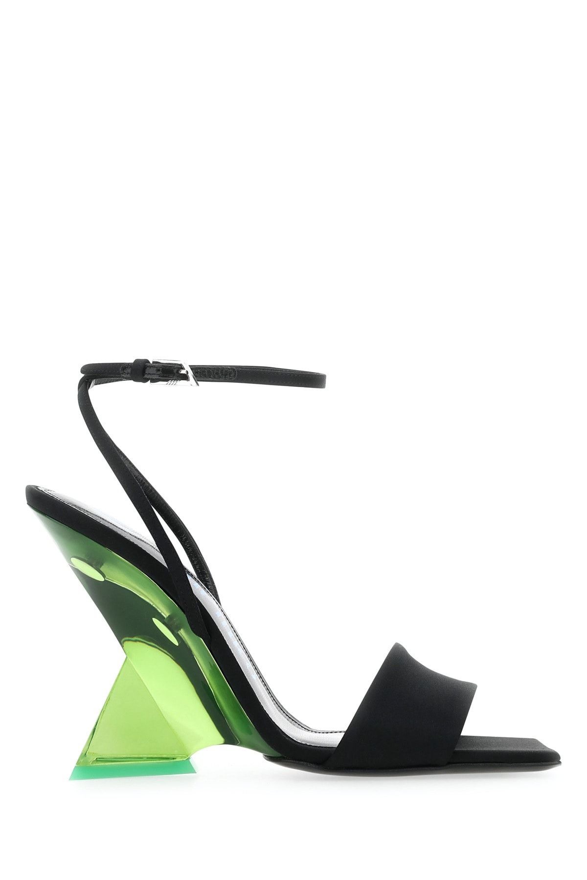 The Attico Black Satin Cheope Sandals | Grailed