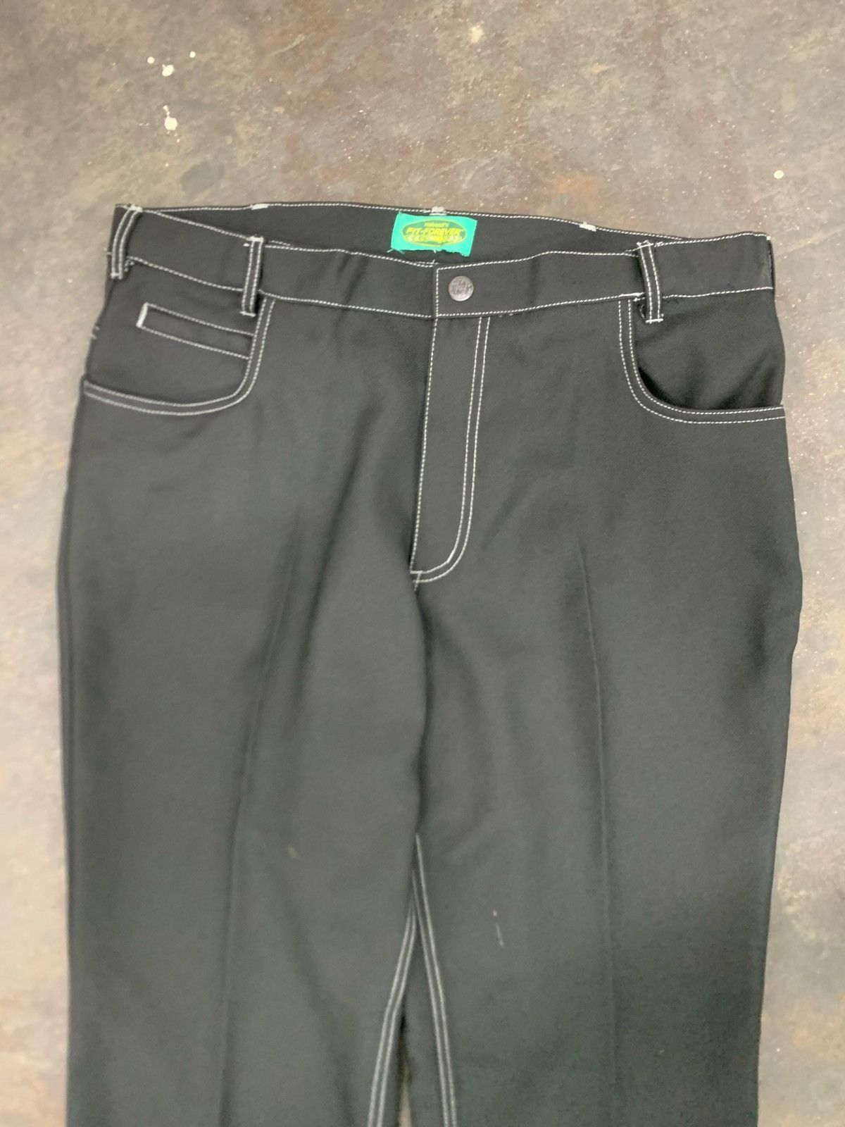 Vintage Vintage Haband Black Contrast Stitch Pants Size US 37 - 1 Thumbnail