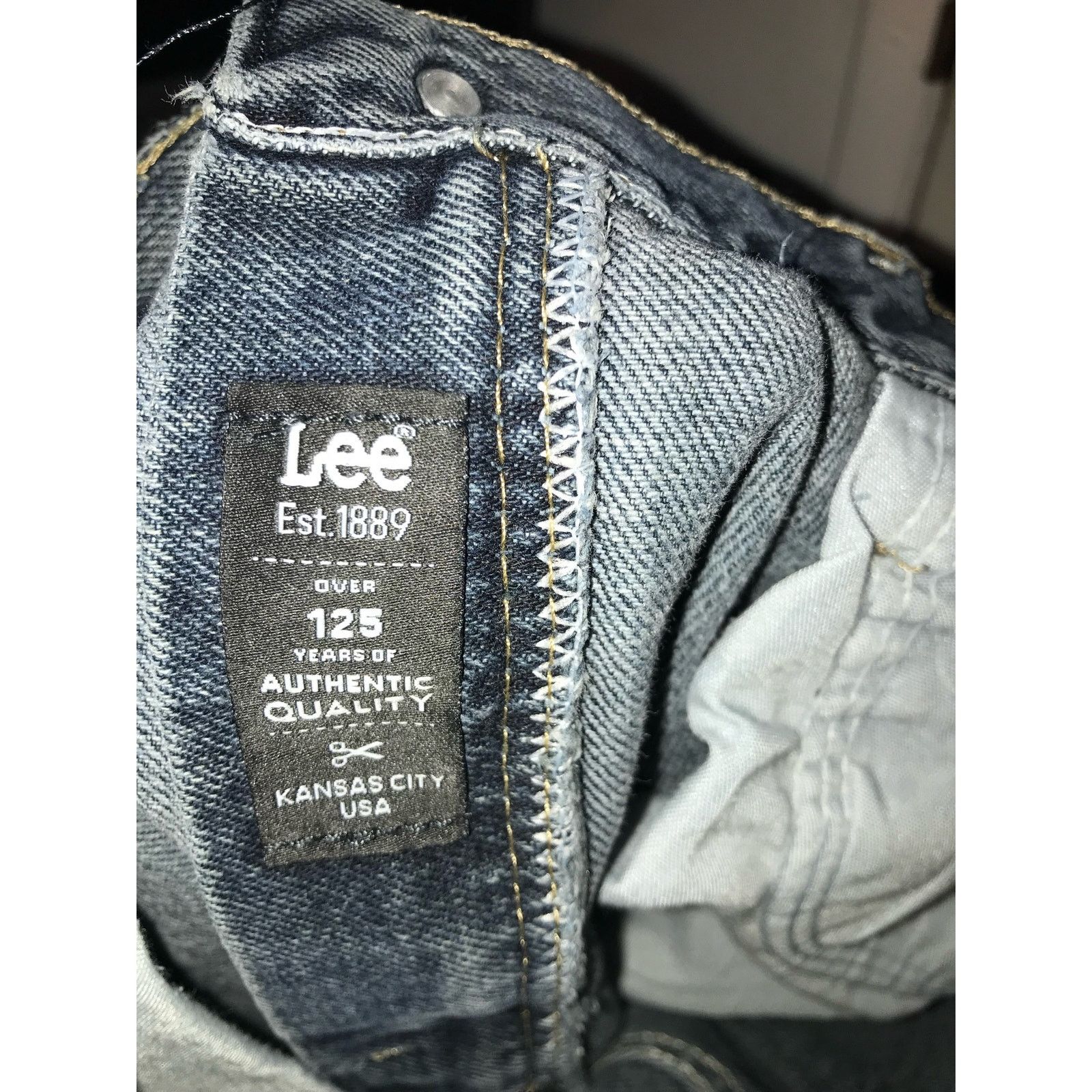 Lee LEE JEANS MEN'S 34X30 BLUE REGULAR FIT Size US 34 / EU 50 - 3 Thumbnail